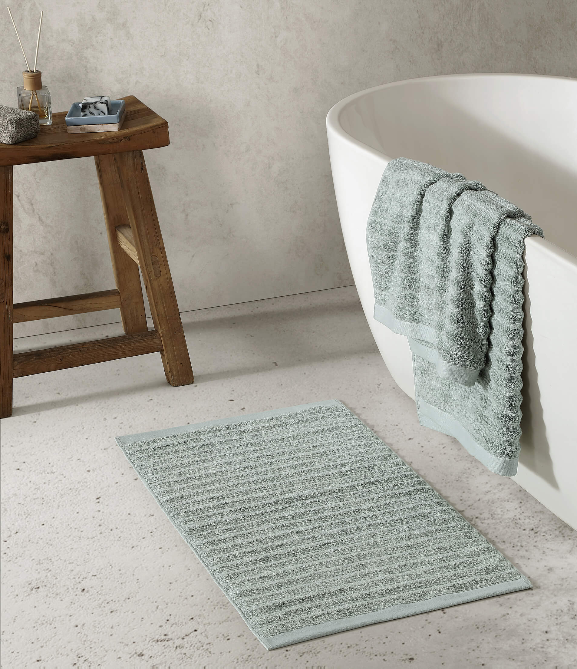 Turkish Cotton Rib Bath Mat