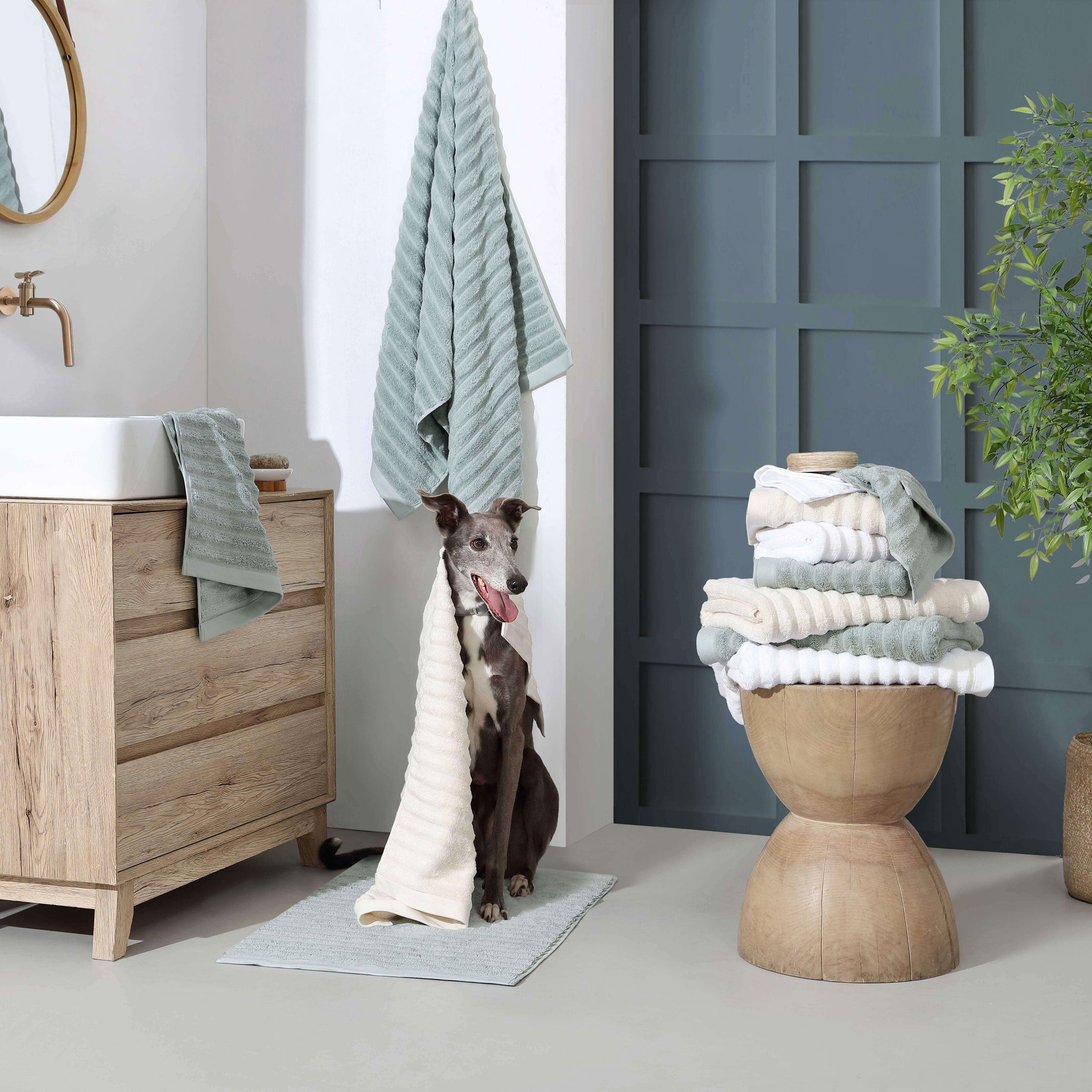 Turkish Cotton Rib Towel Set