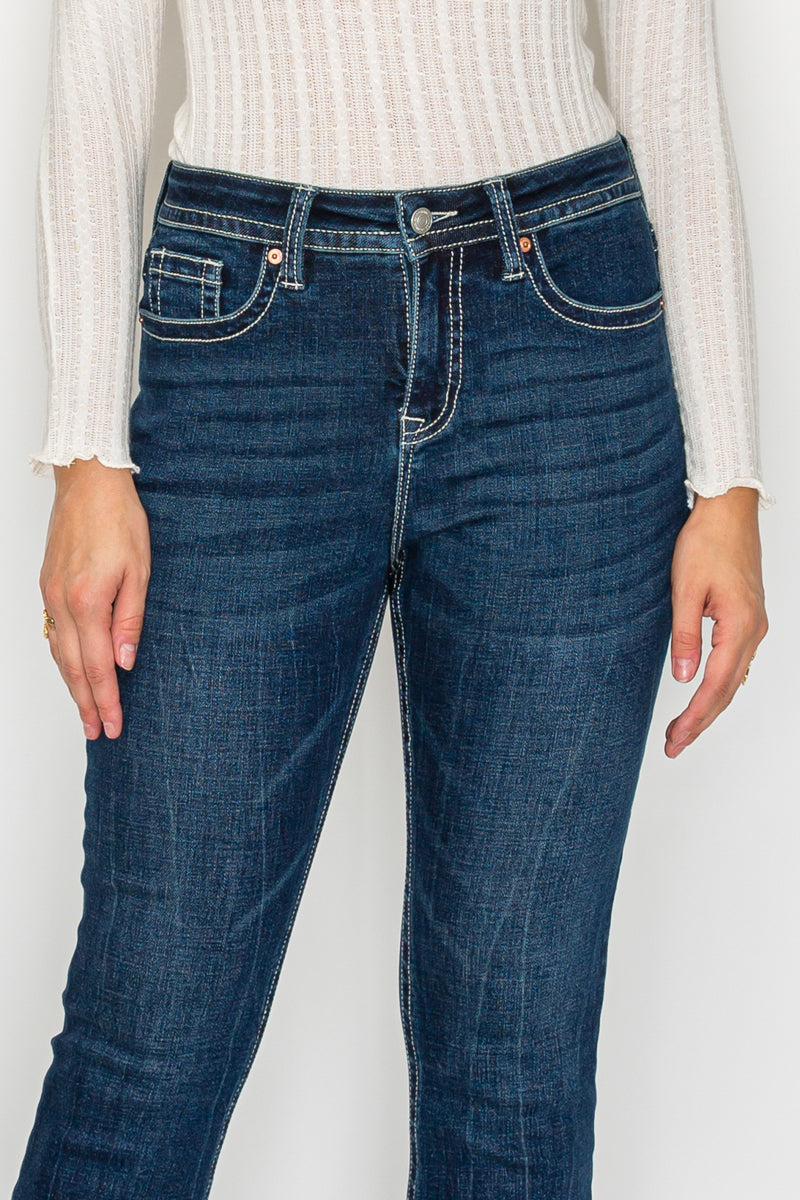 TUMMY CONTROL HIGH RISE SLIM FLARE JEANS  *Signature*