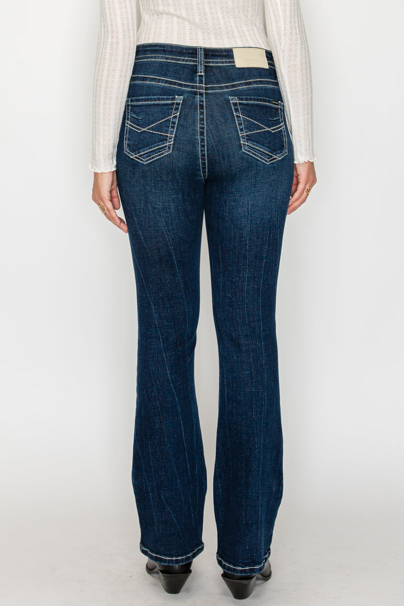 TUMMY CONTROL HIGH RISE SLIM FLARE JEANS  *Signature*