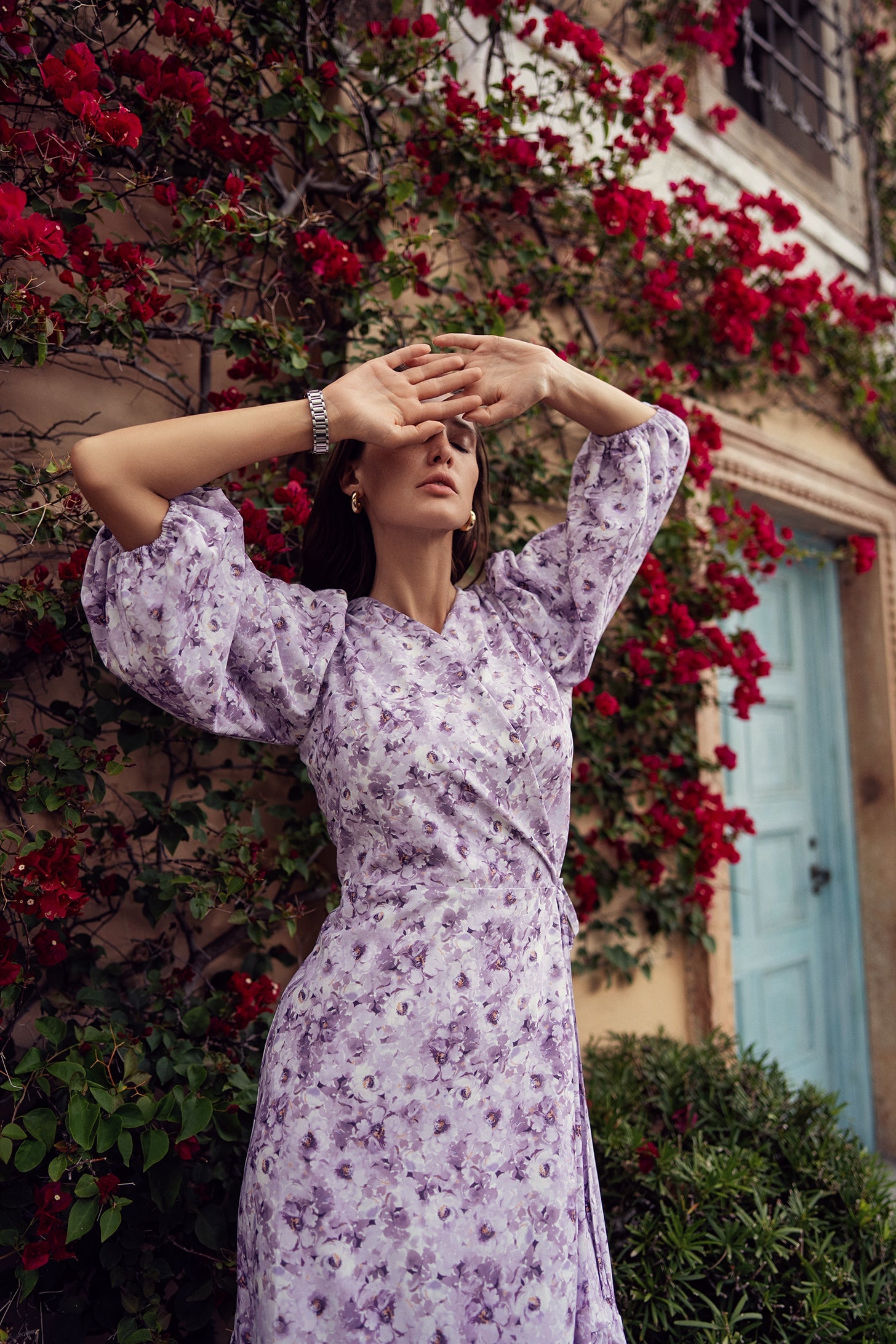 FLORAL WRAP DRESS
