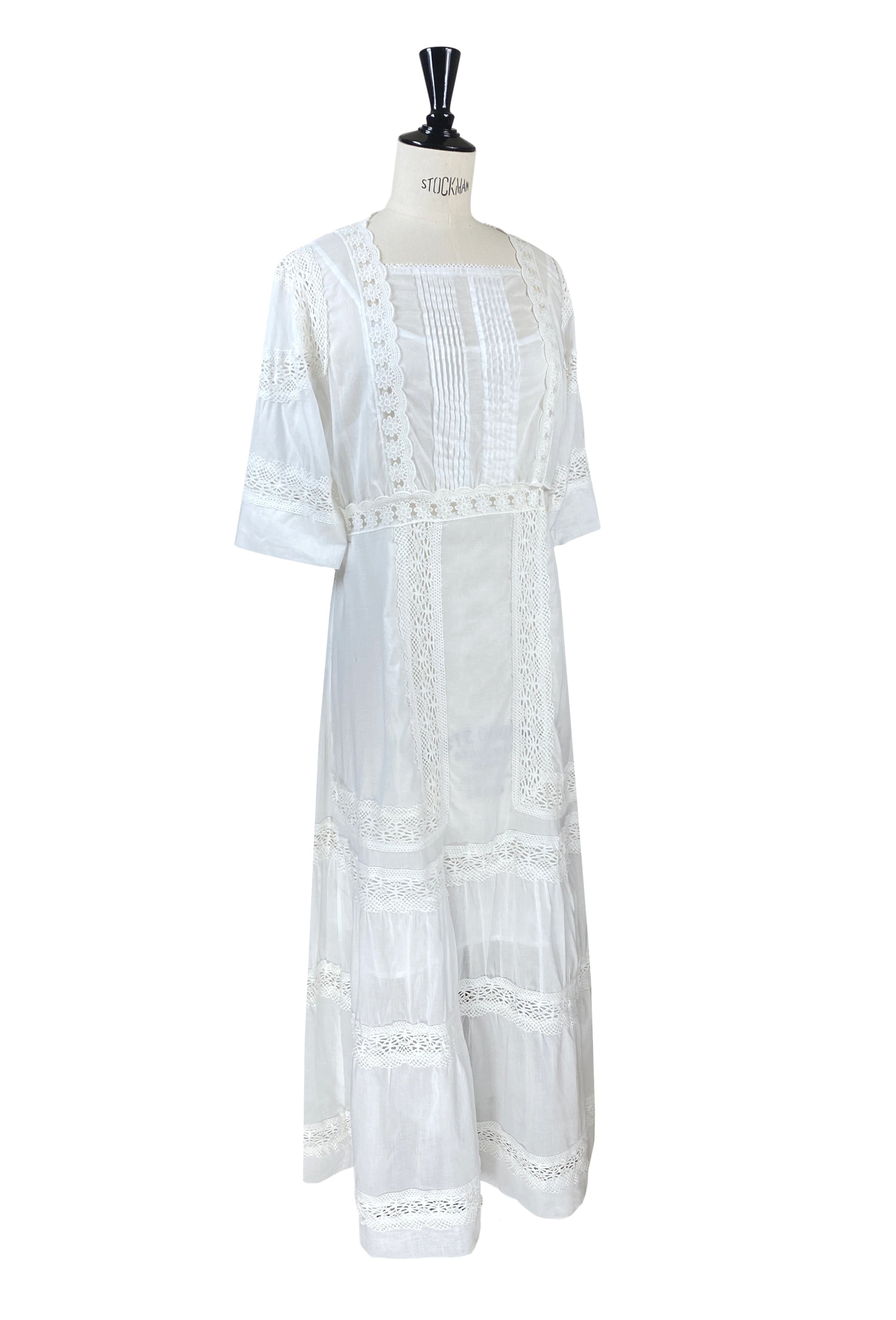 The Dorothea Edwardian Dress - Antique White