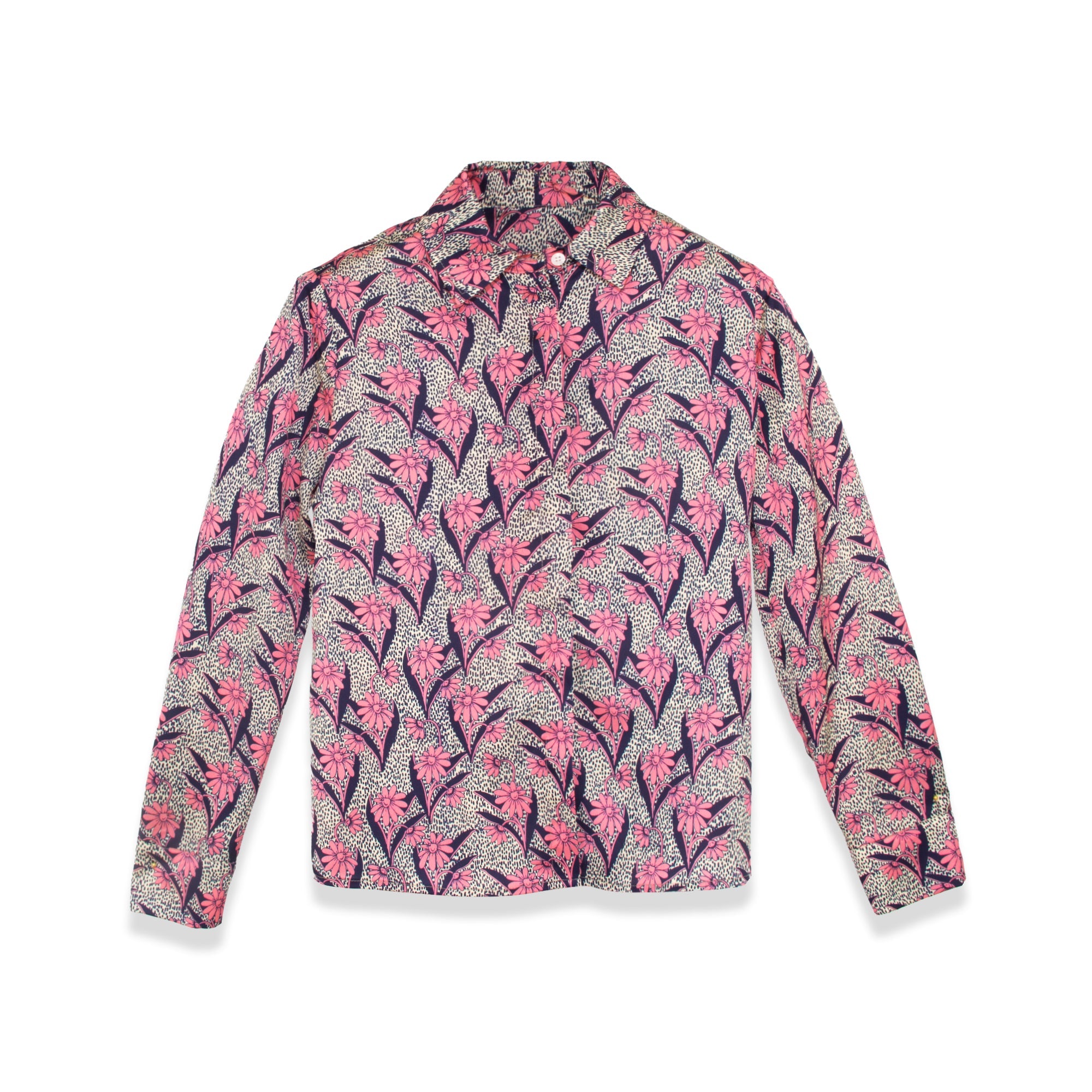FLORAL SILKY BLOUSE