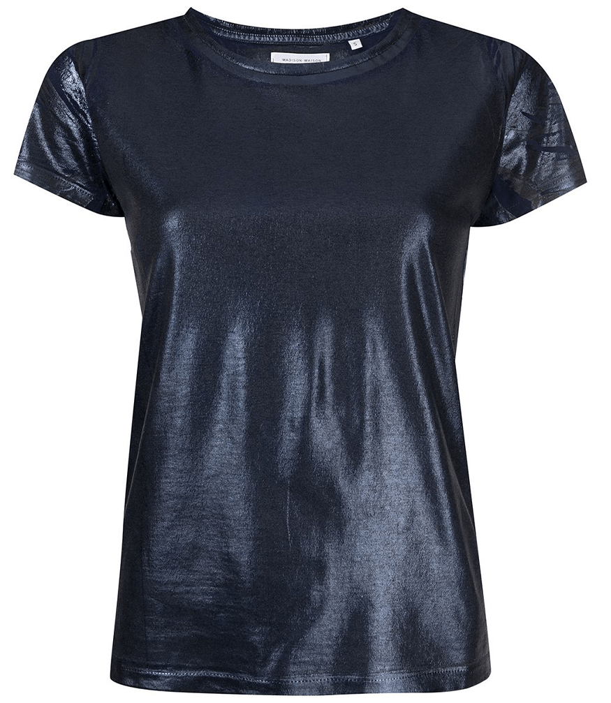 Metallic Coated Cotton T-Shirt
