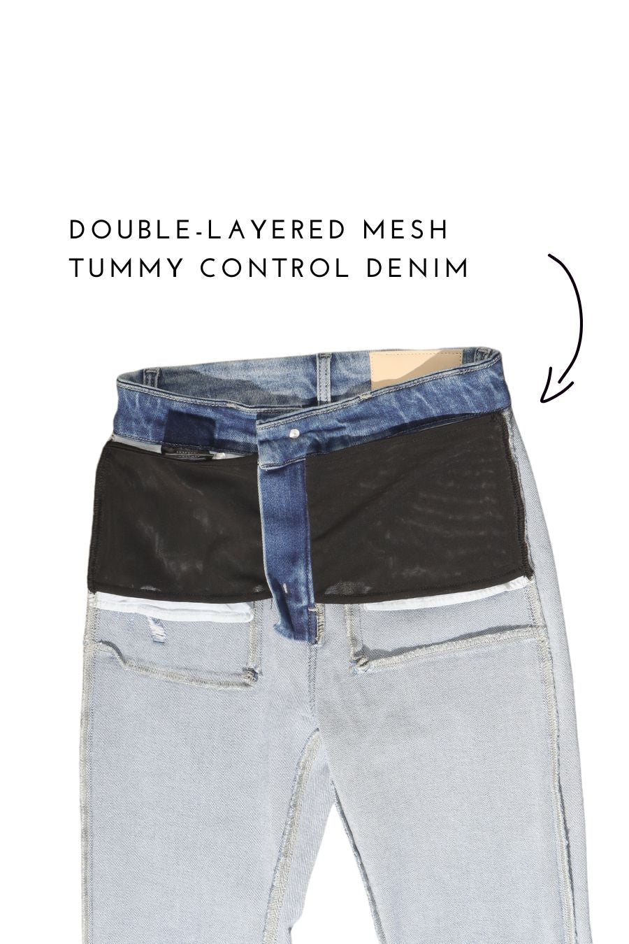 Mesh Tummy Control High Rise Holly Flare Jeans