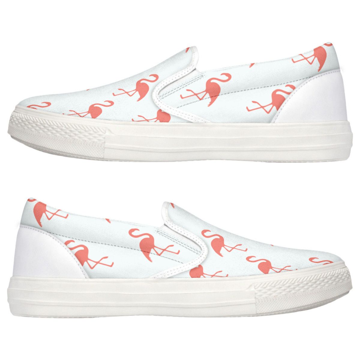 Simple Flamingo Slip Ons