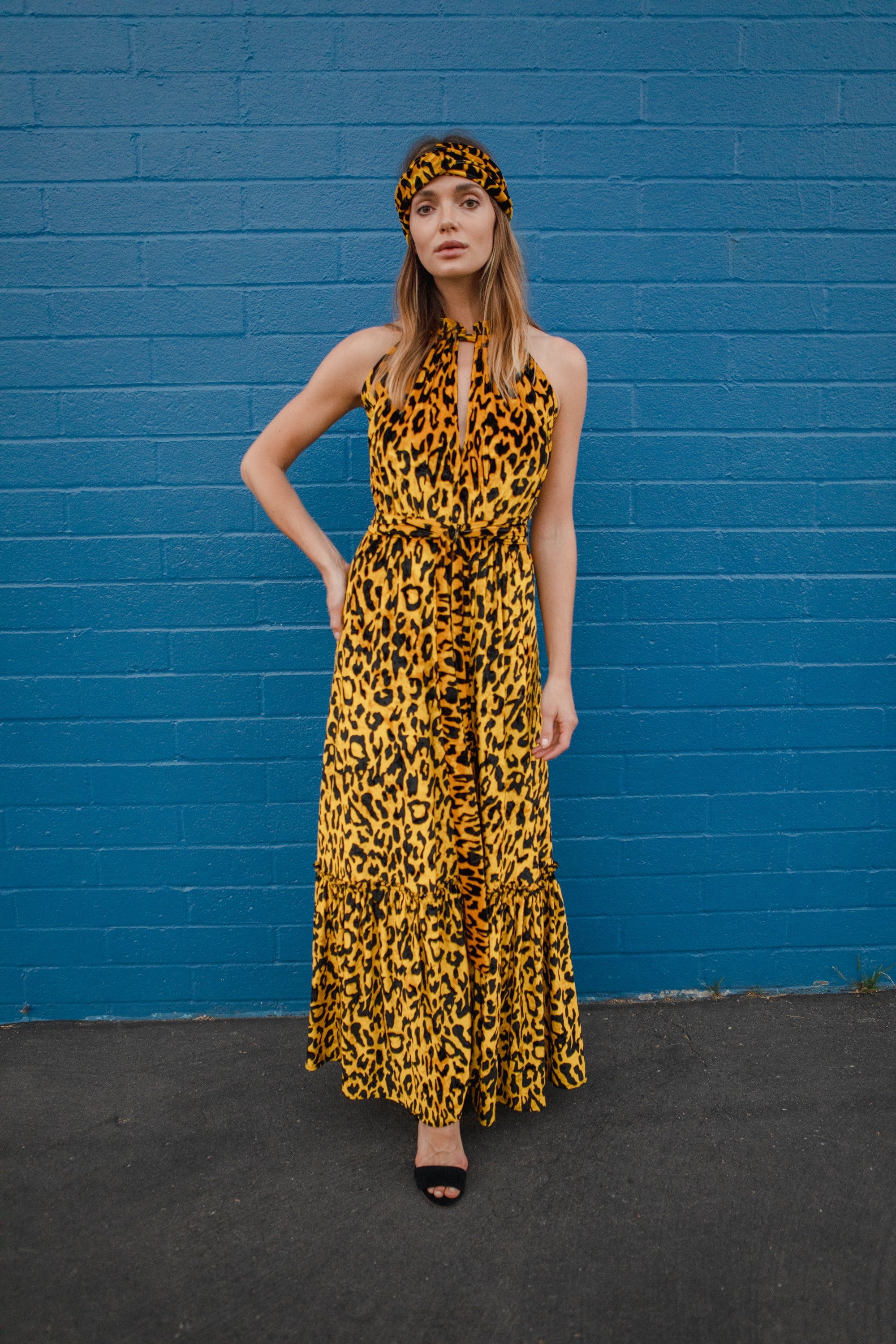 Vanya Gold Maxi Dress