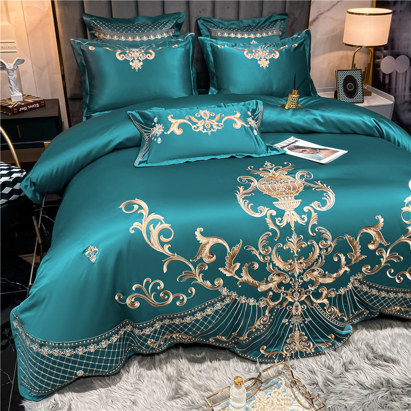 Vintage Embroidered Egyptian Cotton Bedding Set | 3CARATS