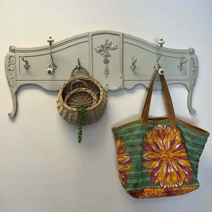 Vintage French Country Wall-Mounted Coat Rack