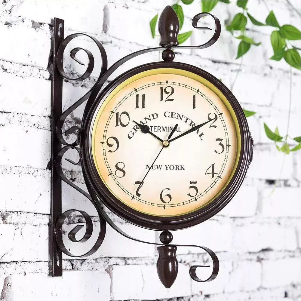 Vintage Grand Central Station Double-Sided Wall Clock