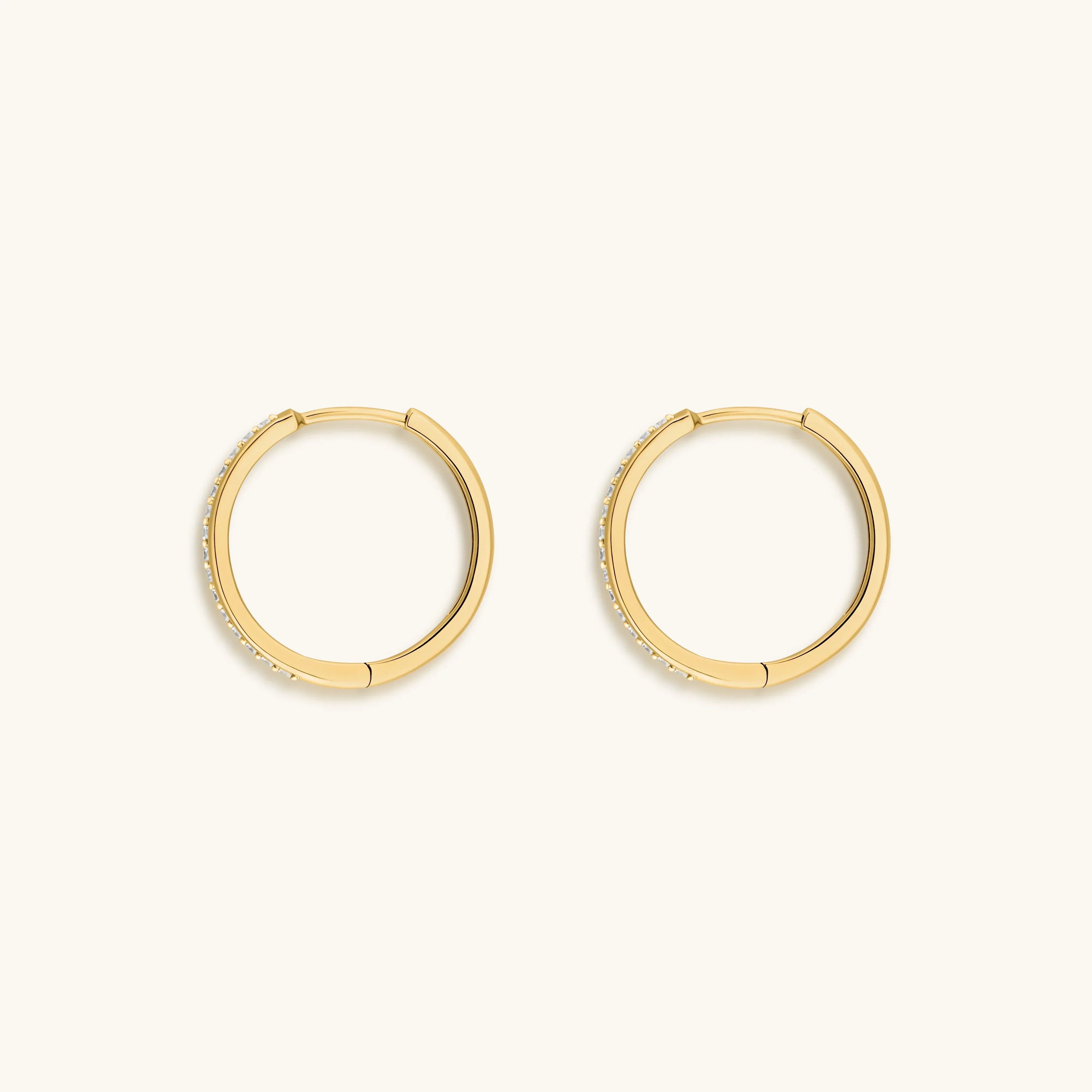 Wheel of Stars - Gold Hoop Earrings