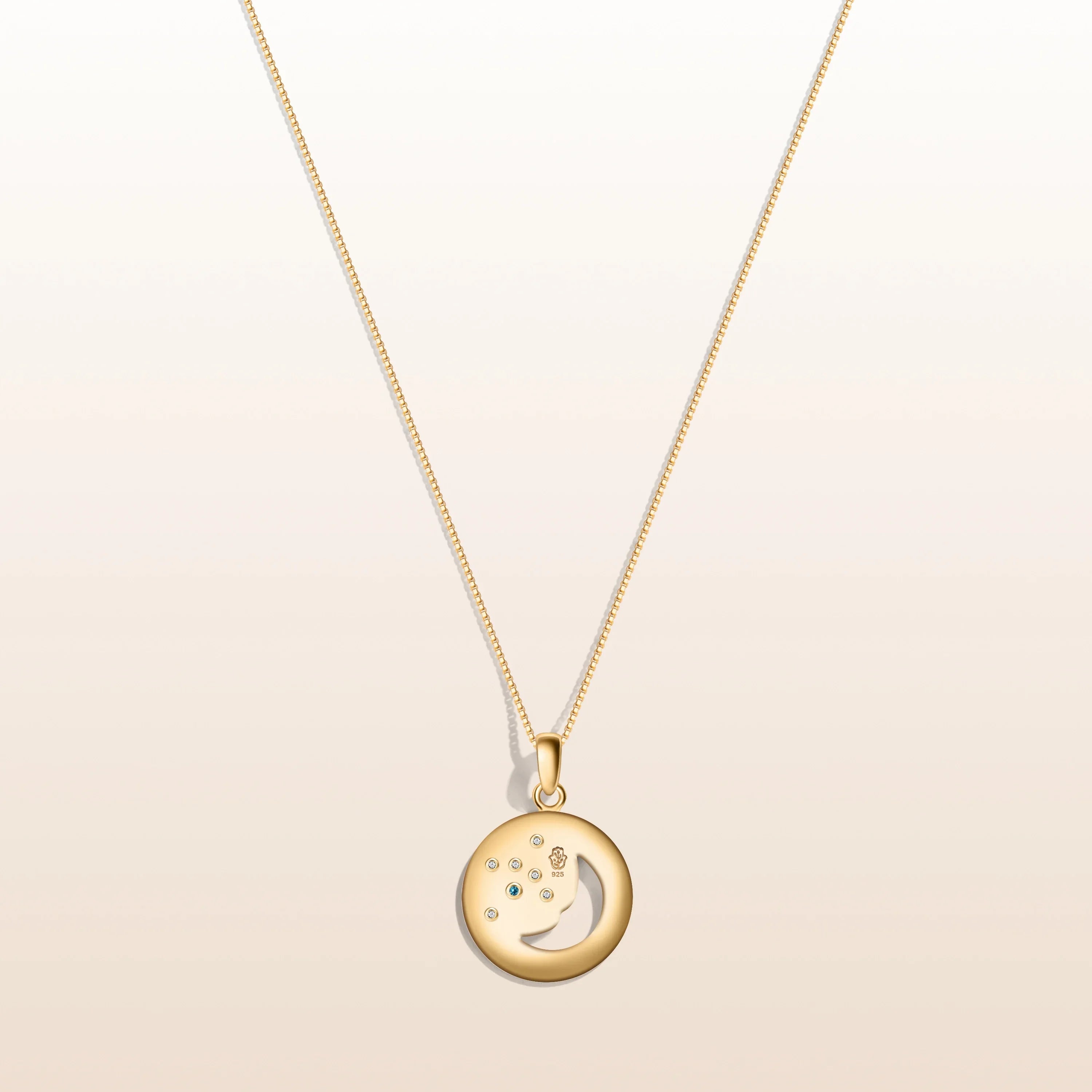 Nocturnal Power - Black Enamel Moon & Stars Necklace