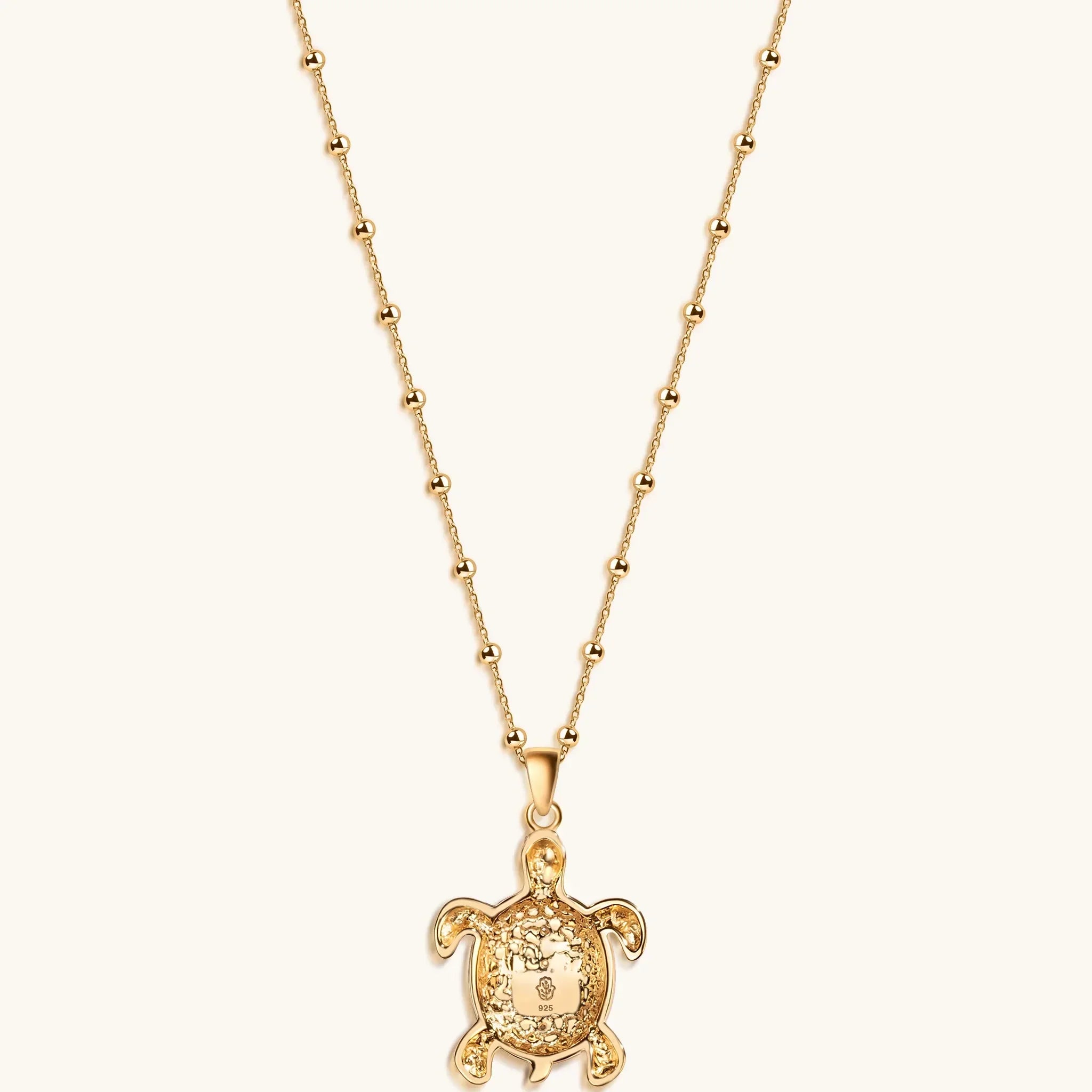 Intuitive Wisdom - Multi Symbol Chakra Turtle Necklace