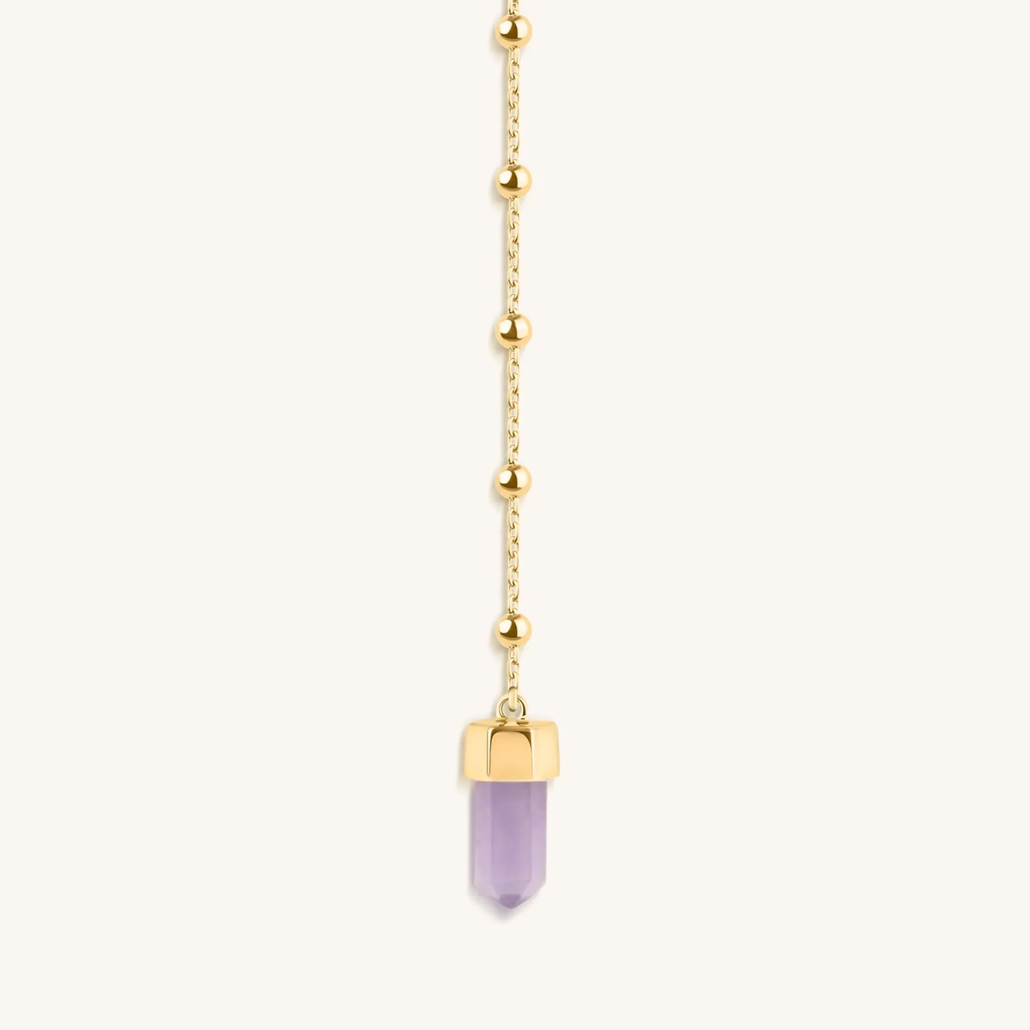 Divine Guidance - Amethyst Gold Evil Eye Necklace