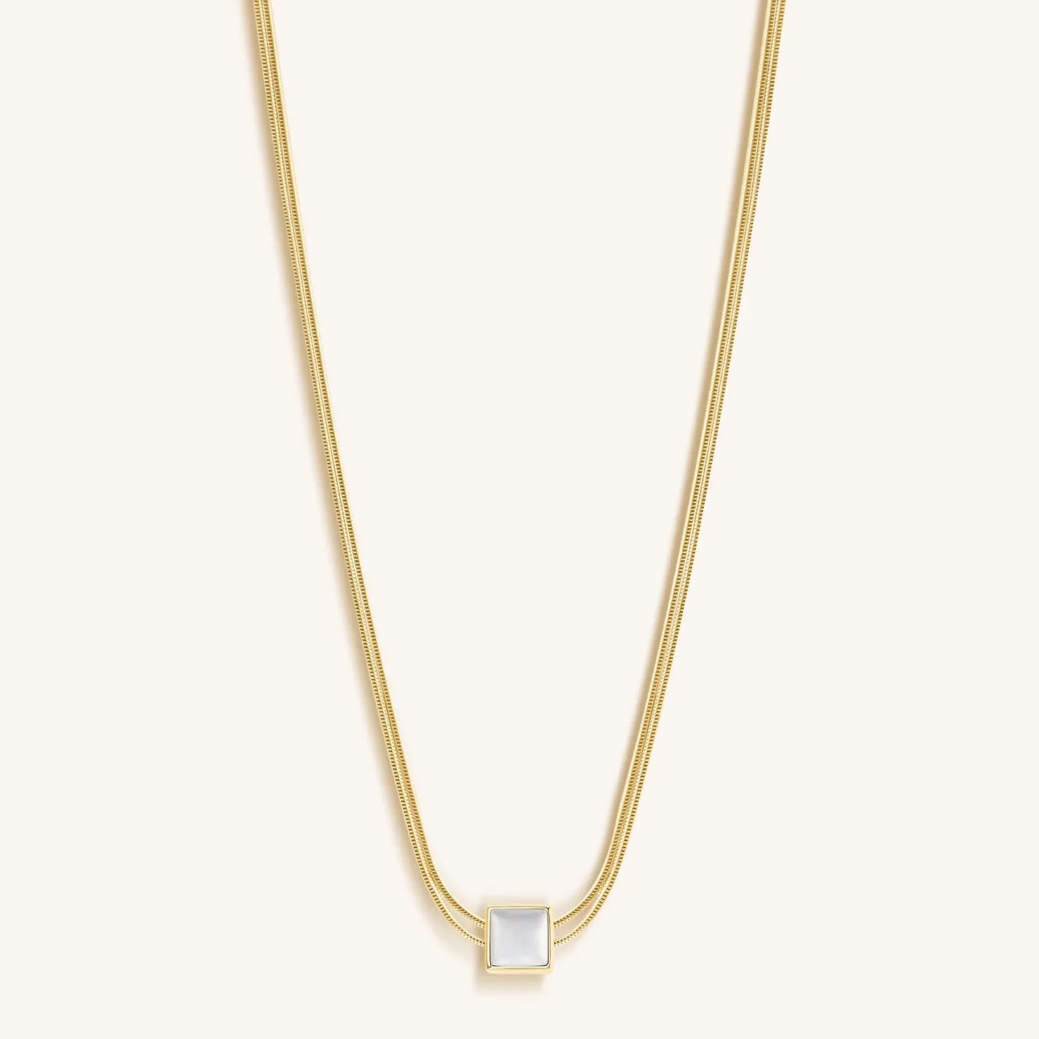Protect & Balance - Mother of Pearl Evil Eye June Birthstone Necklace