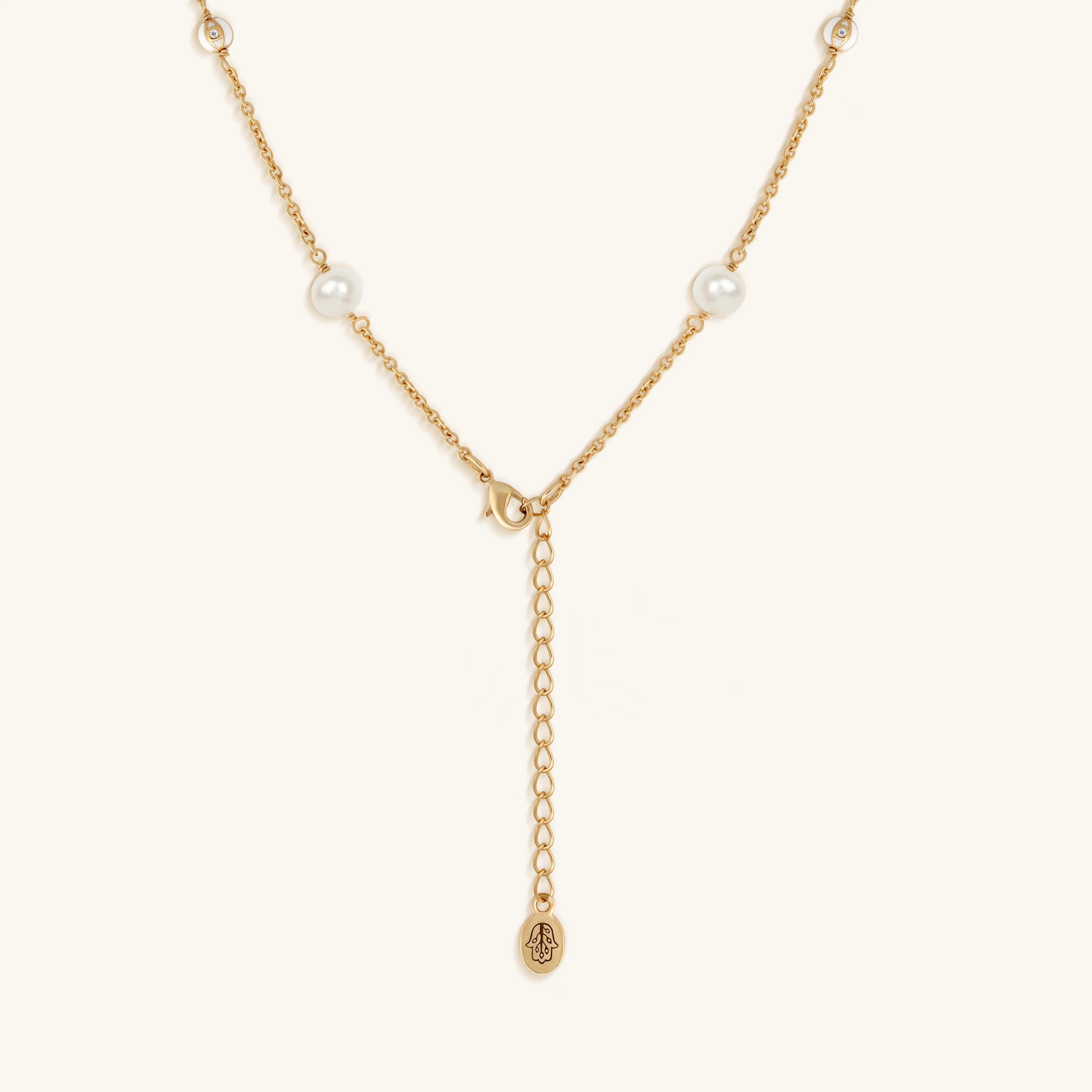 Spiritual Masterpiece Evil Eye Pearl Necklace