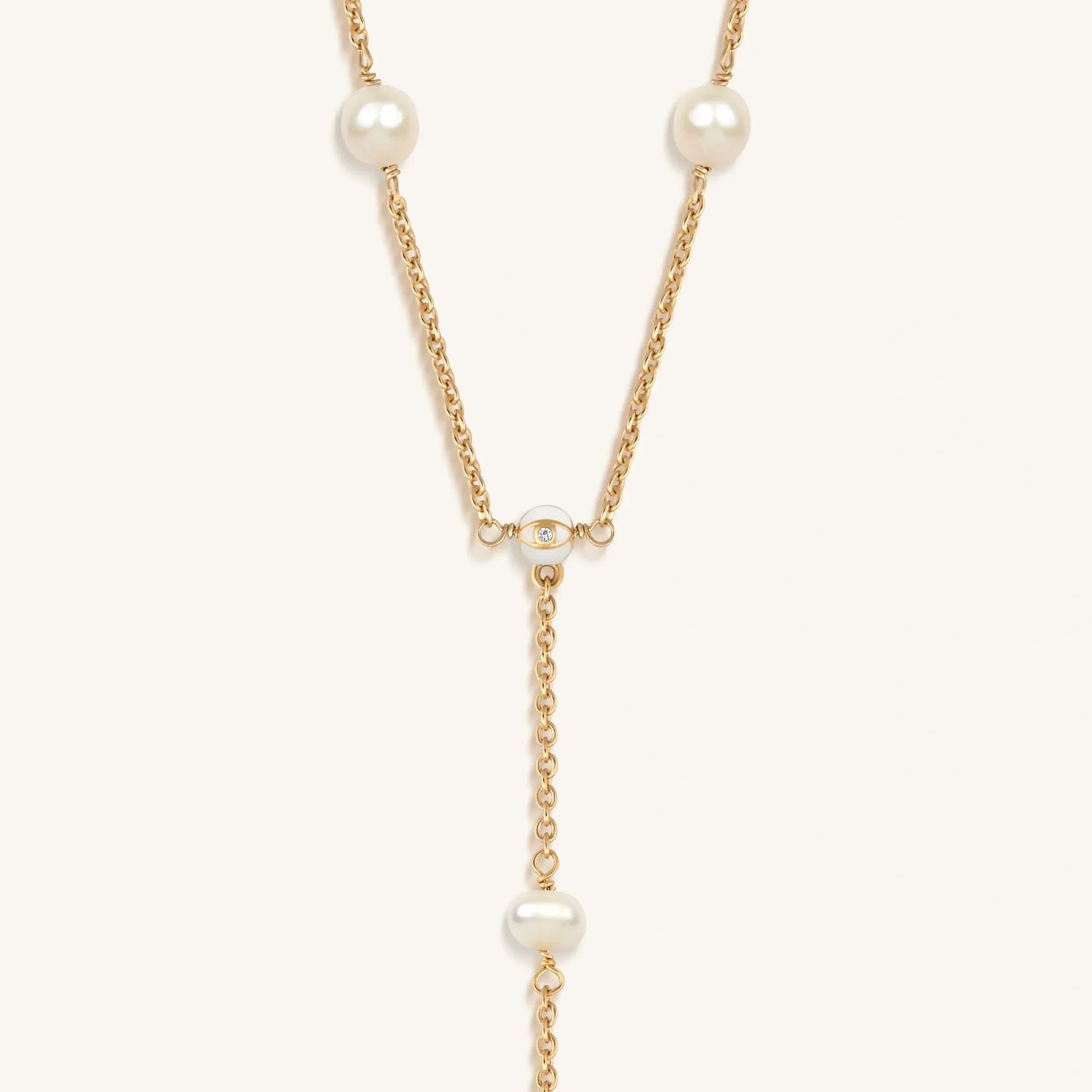 Spiritual Masterpiece Evil Eye Pearl Necklace
