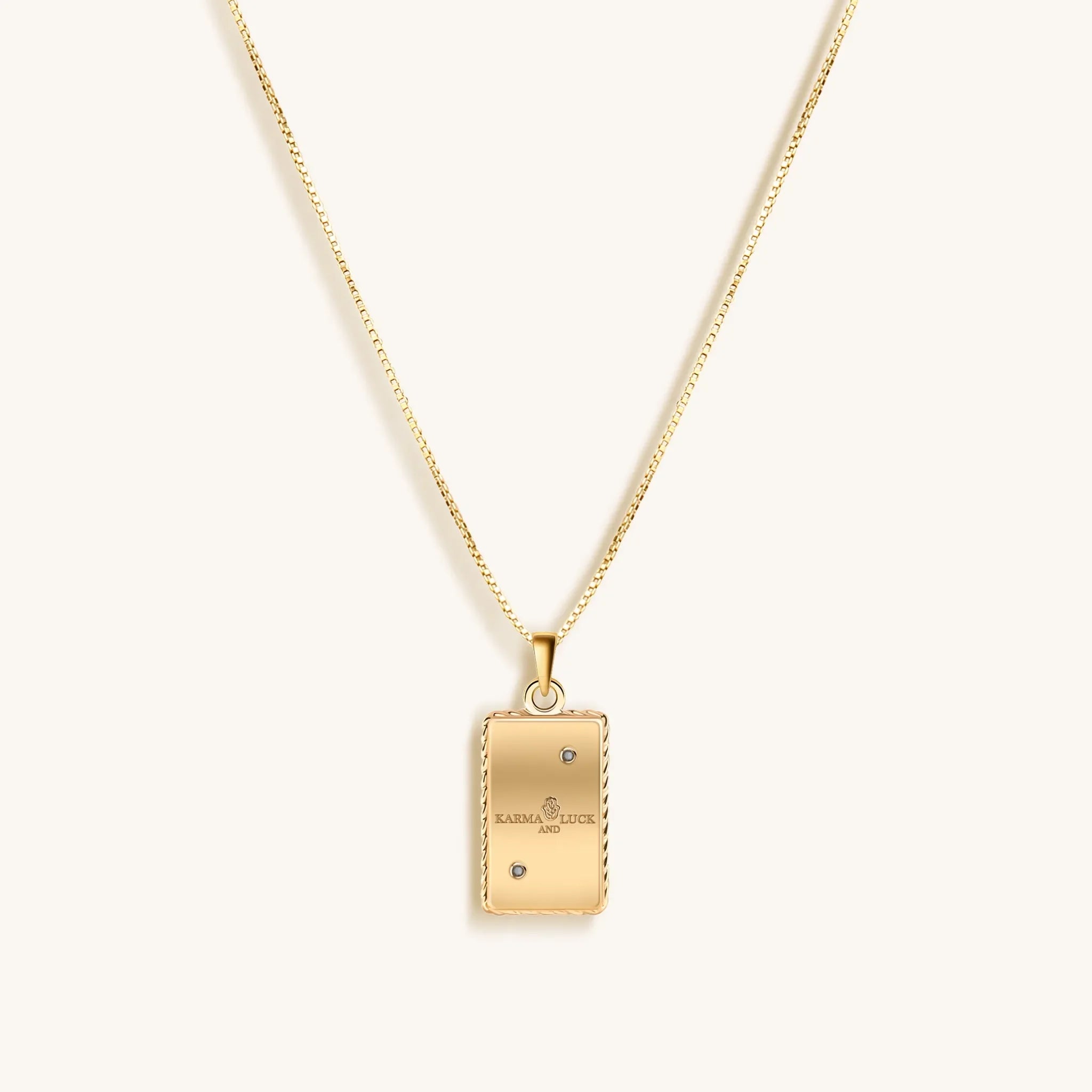 Courageous Soul - White Enamel Aries Card Necklace