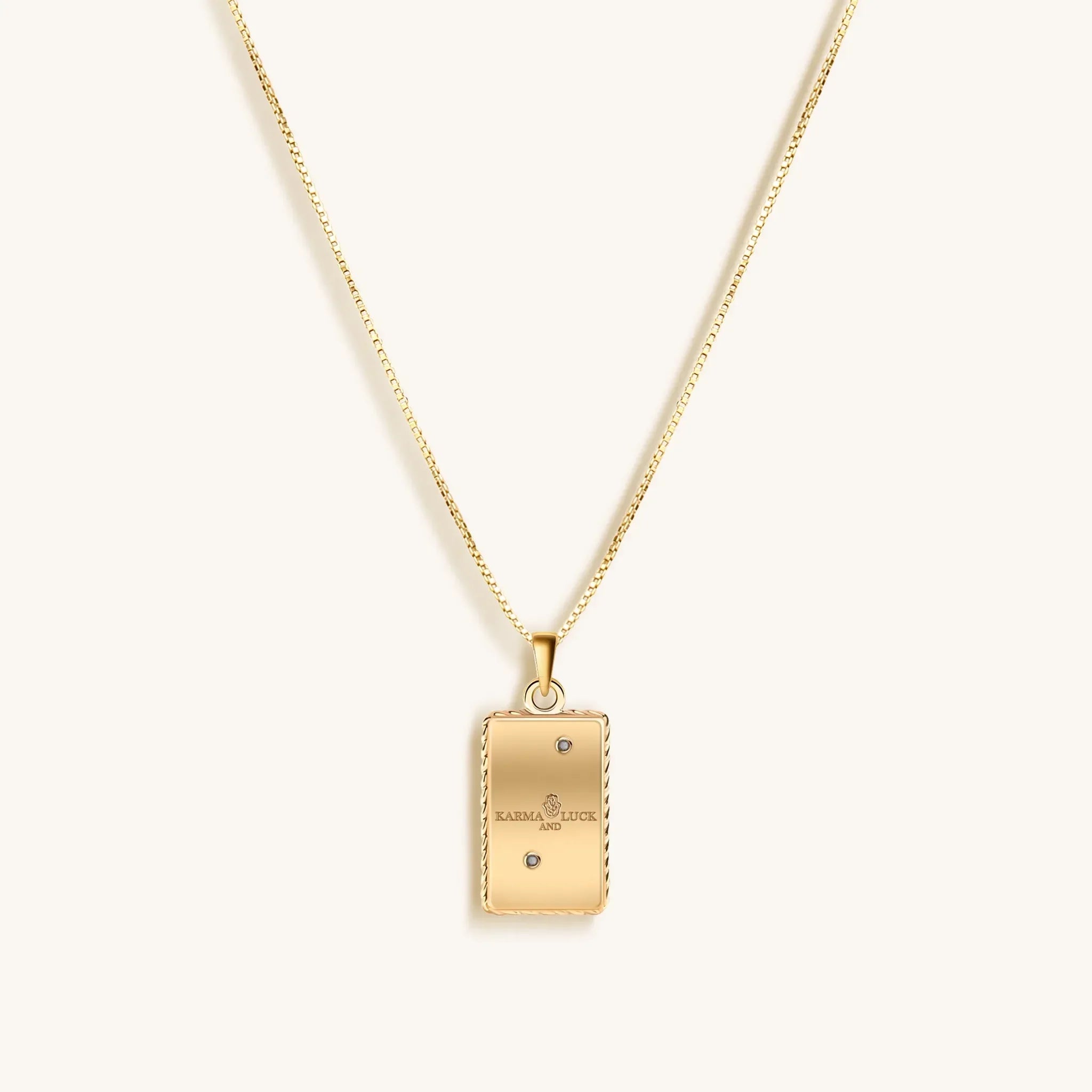 Optimistic Temperament - White Enamel Sagittarius Card Necklace