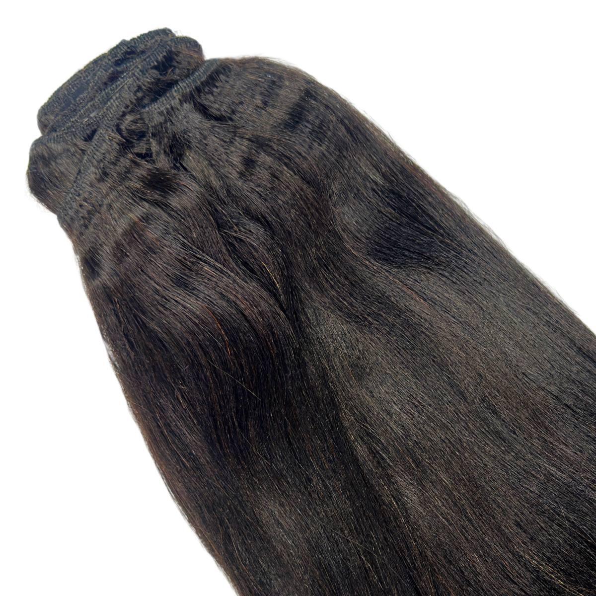 Yaki Straight Clip-In 100% Human Hair Extensions