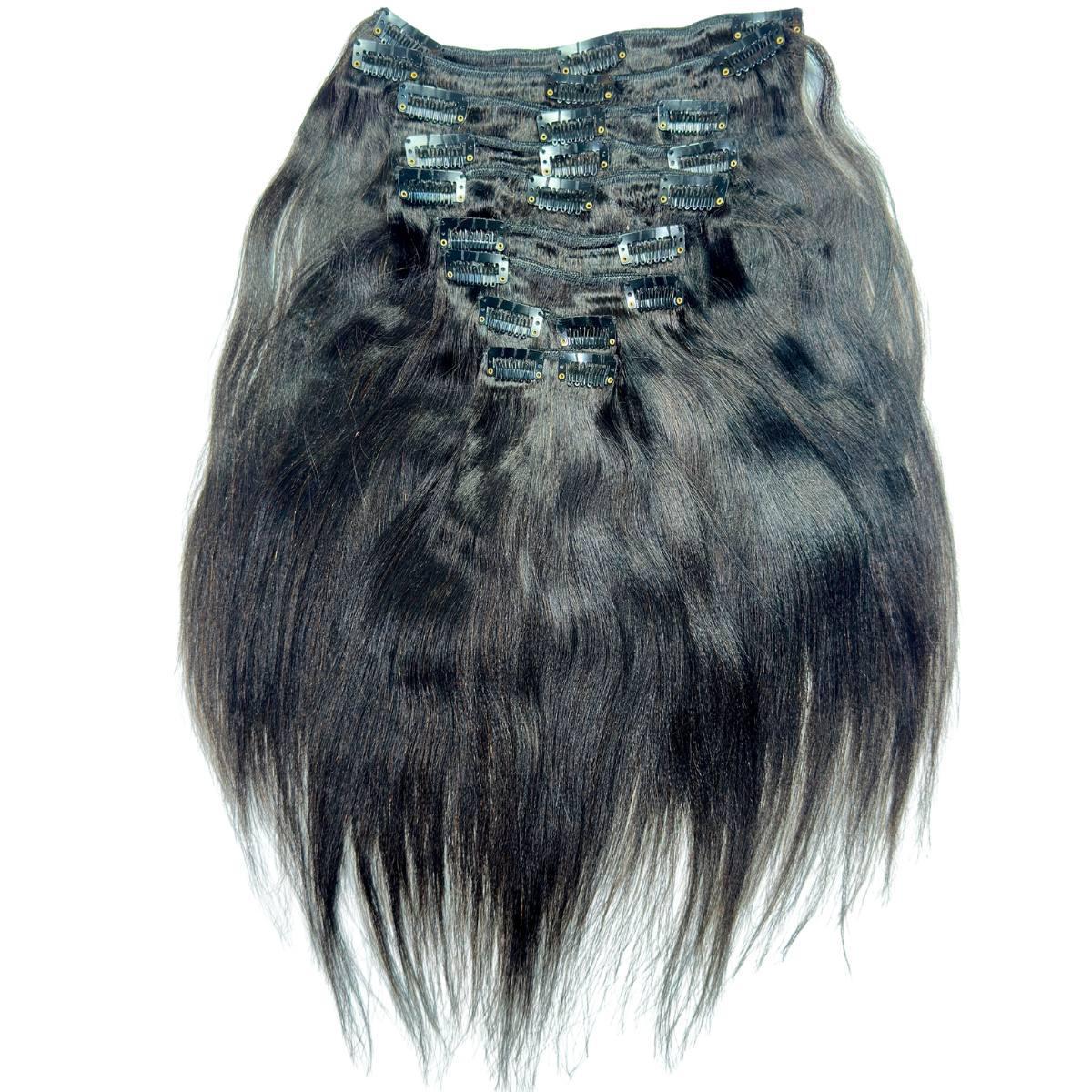 Yaki Straight Clip-In 100% Human Hair Extensions