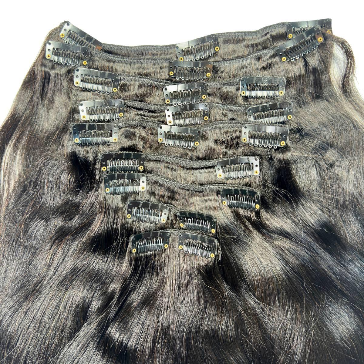 Yaki Straight Clip-In 100% Human Hair Extensions