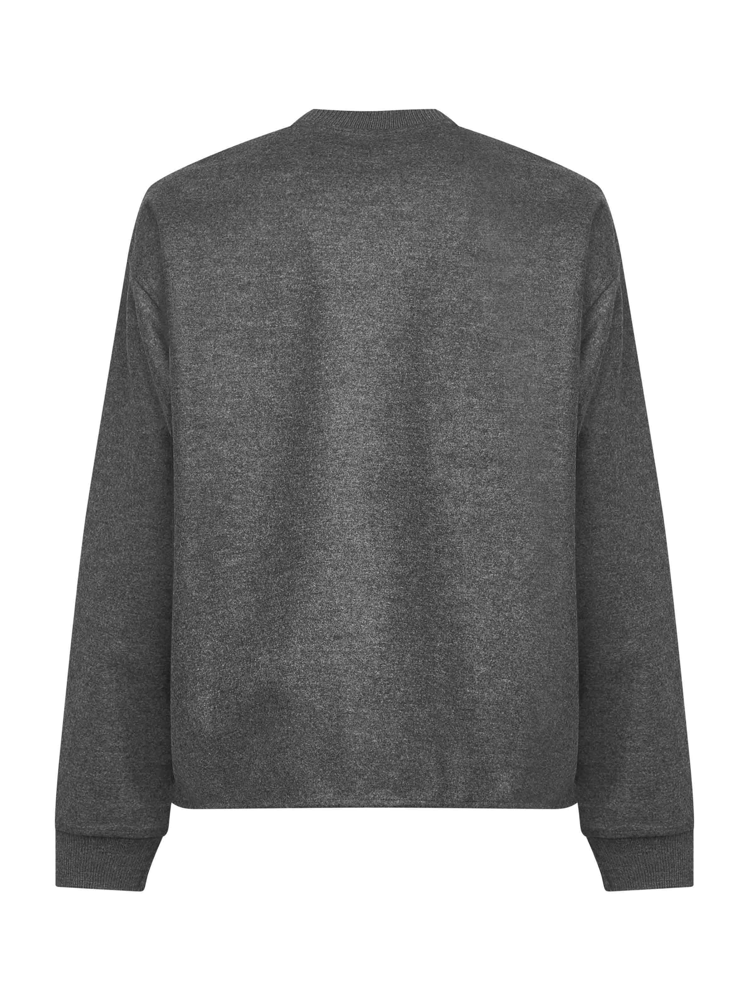 Jil Sander Men Grey Wool Jersey Sweatshirt