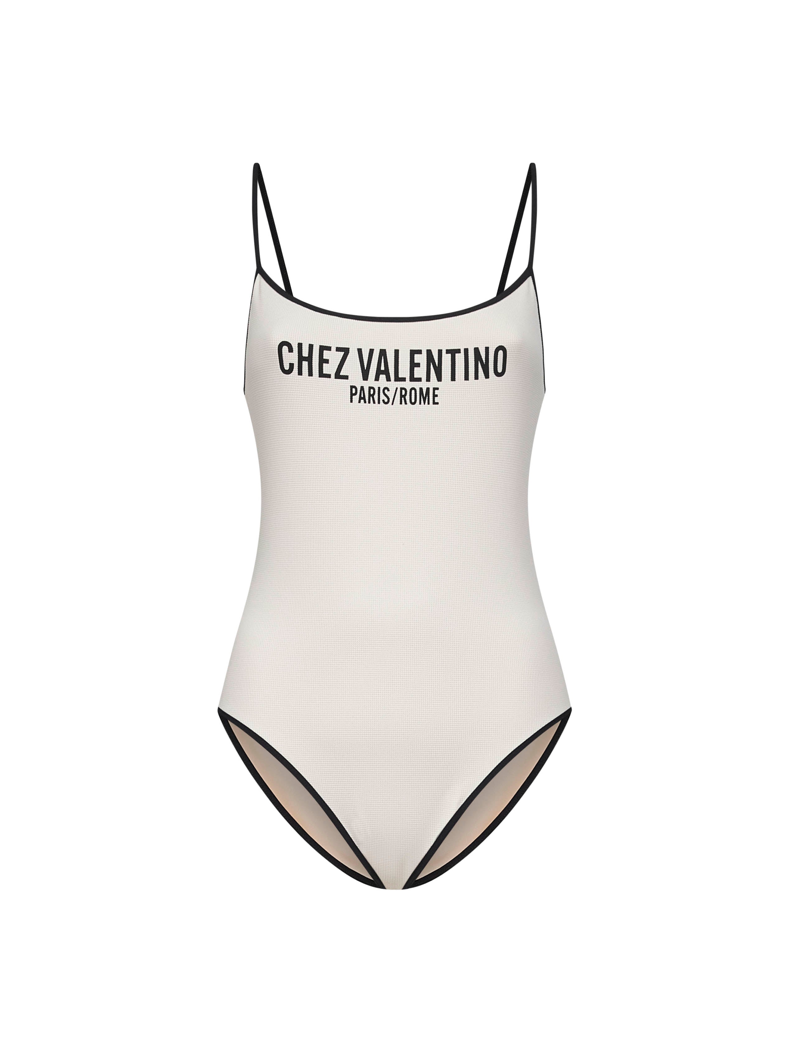 Valentino Women Pink Chez Valentino Print One-Piece Swimsuit