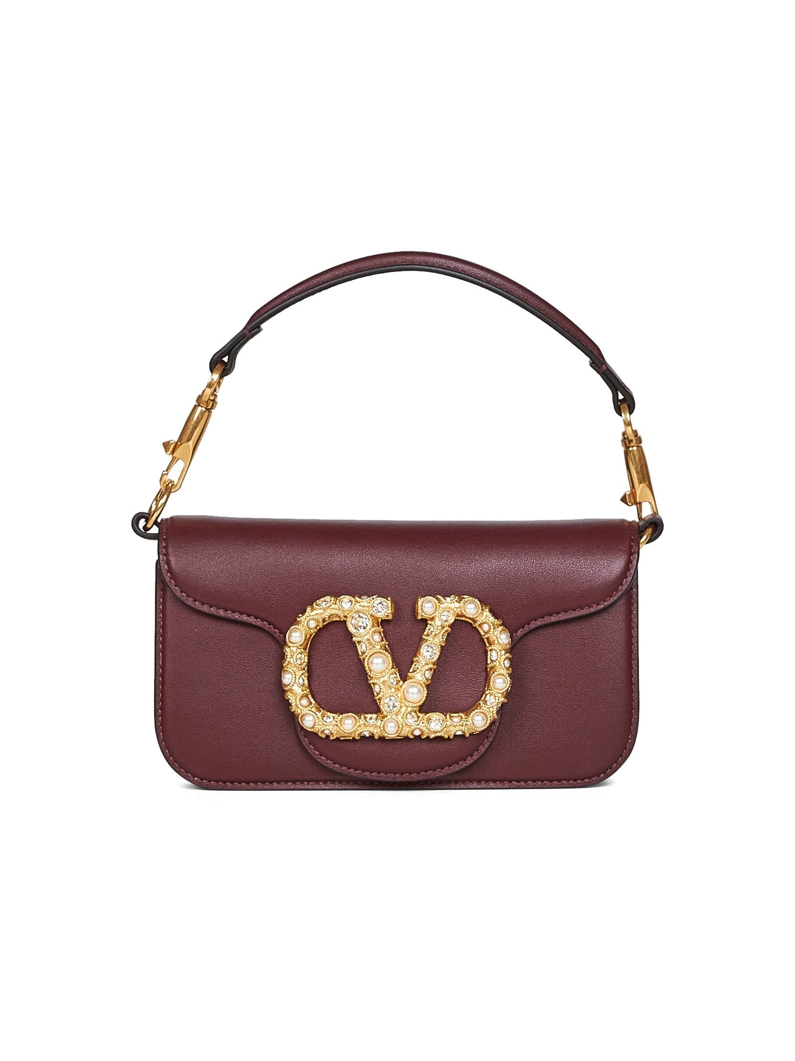 Valentino Garavani Women Rosewood Locò Small Shoulder Bag