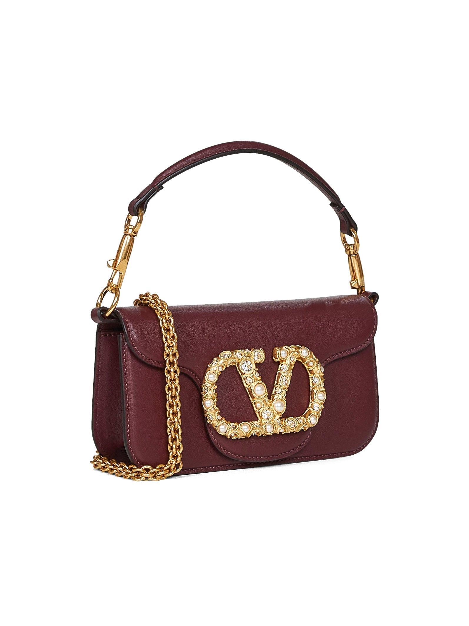 Valentino Garavani Women Rosewood Locò Small Shoulder Bag