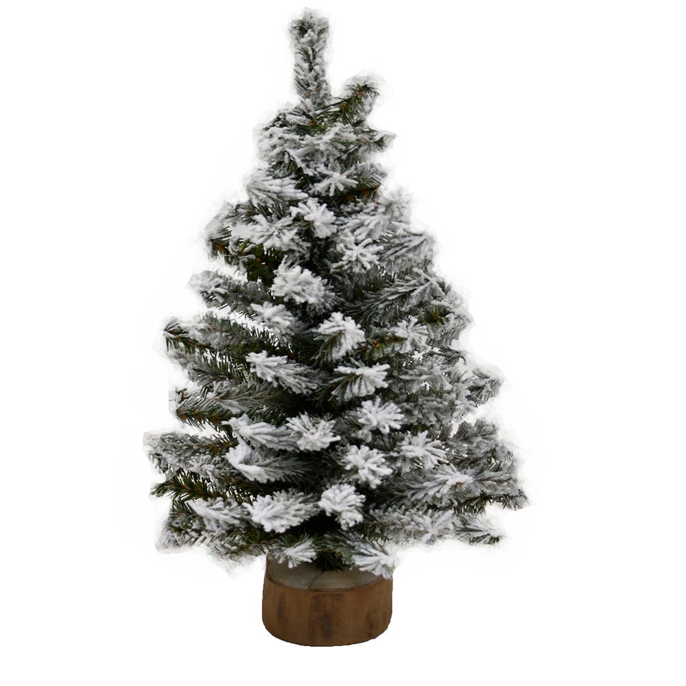Un-Lit Flocked Canadian Pine Tree