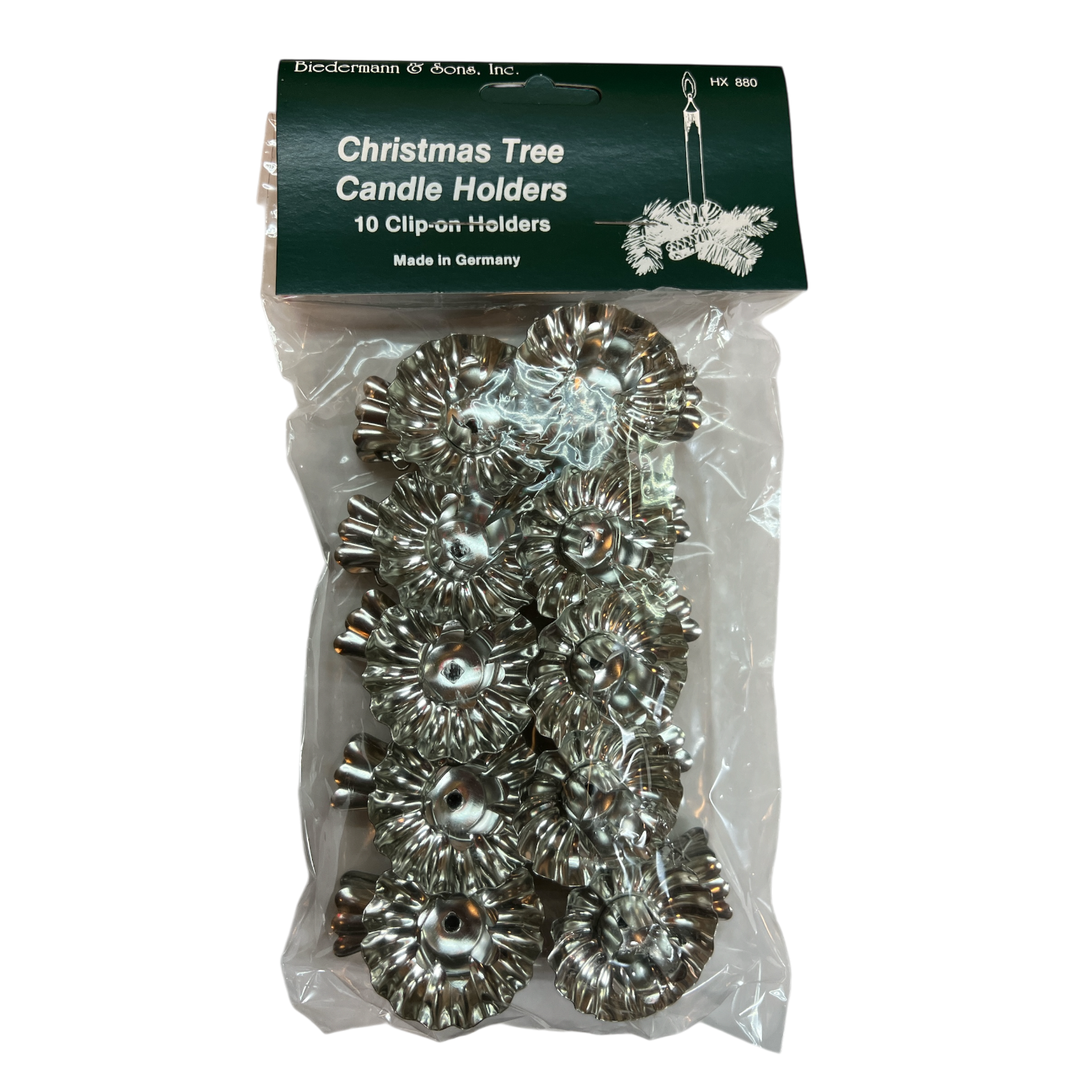 Silver Clip-on Candle Holders - Set of 10