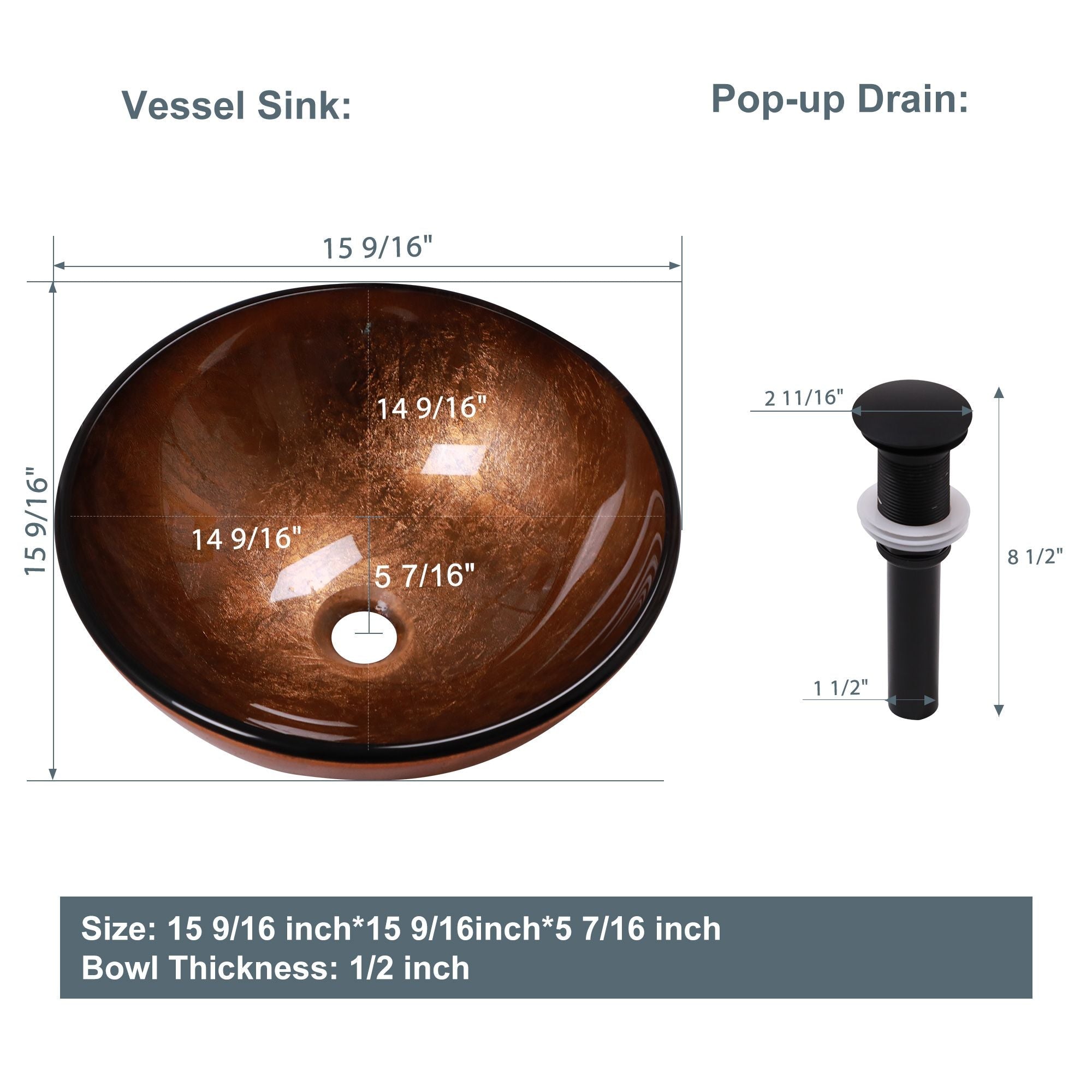 Above Counter Artistic Tempered Glass Bathroom Sink Transparent Counter Top Bathroom Single Bowl Vessel Basin