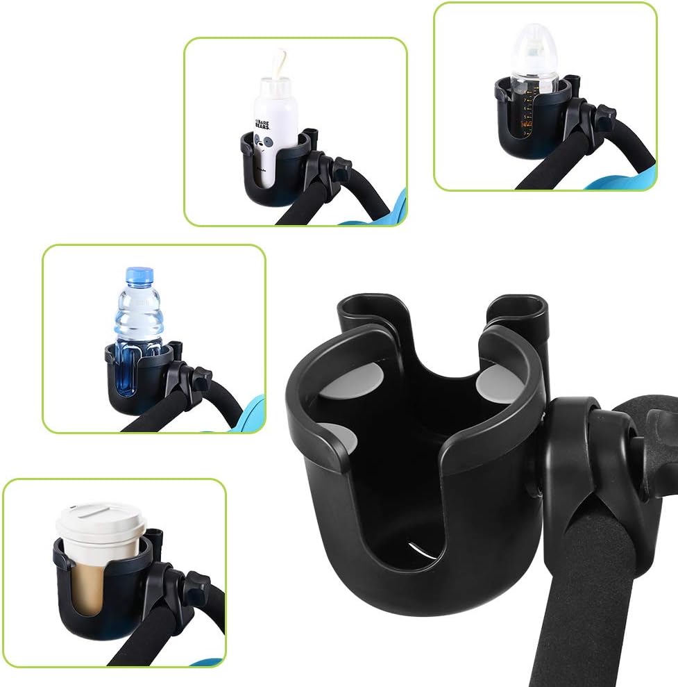 Accmor Stroller Cup Holder with Phone Holder, Bike Cup Holder, Universal Cup Holder for Uppababy Nuna Doona Strollers, 2-in-1 Cup Phone Holder for Stroller, Bike, Wheelchair, Walker, Scooter