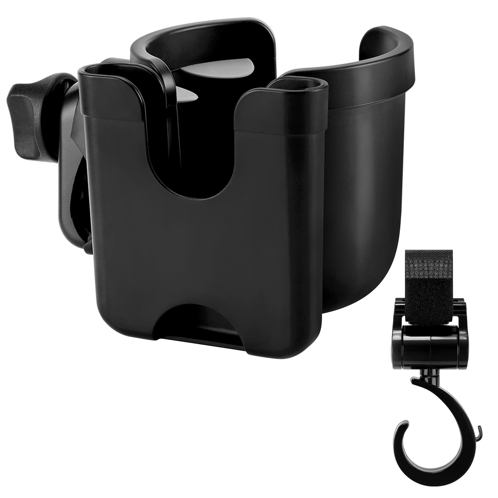 Accmor Stroller Cup Holder with Phone Holder, Bike Cup Holder, Universal Cup Holder for Uppababy Nuna Doona Strollers, 2-in-1 Cup Phone Holder for Stroller, Bike, Wheelchair, Walker, Scooter