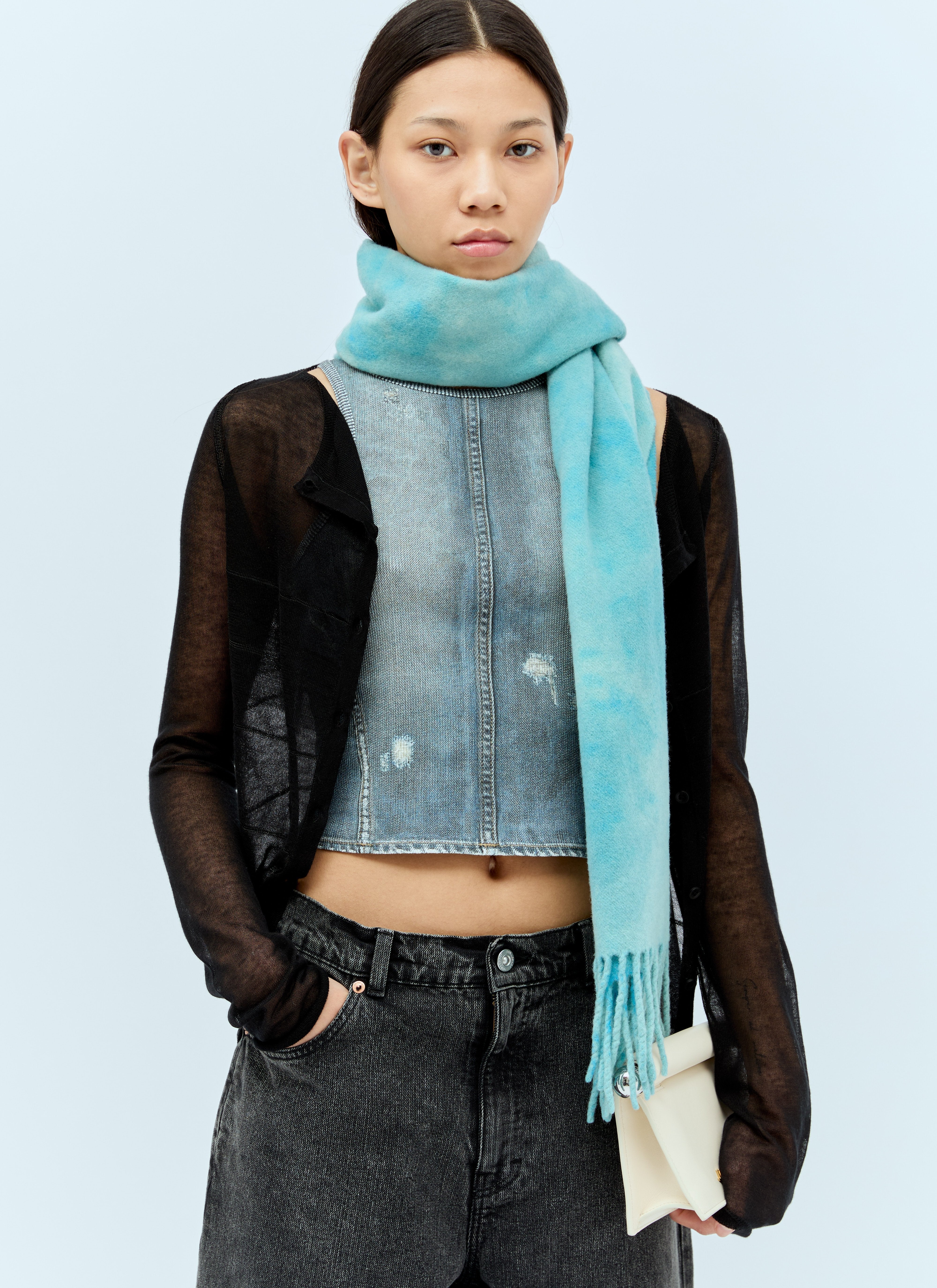 Acne Studios Women Narrow Tie-Dye Wool Scarf