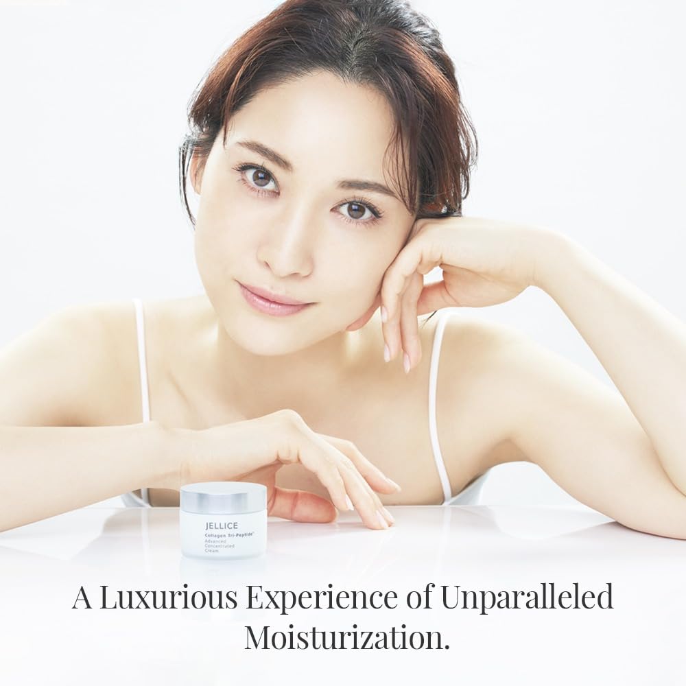 Advanced Concentrated Collagen Face Cream - Face Moisturizer for Women of All Skin Types with Collagen Tripeptides for Enhanced Hydration & Elasticity - Japanese Cosmetics - 1.01 oz