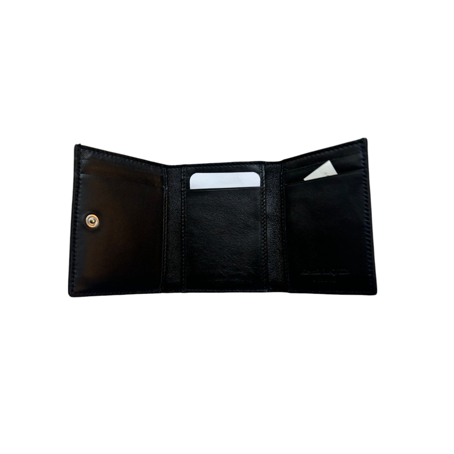 Alexander McQueen Biker Skull Printed Leather Trifold Wallet