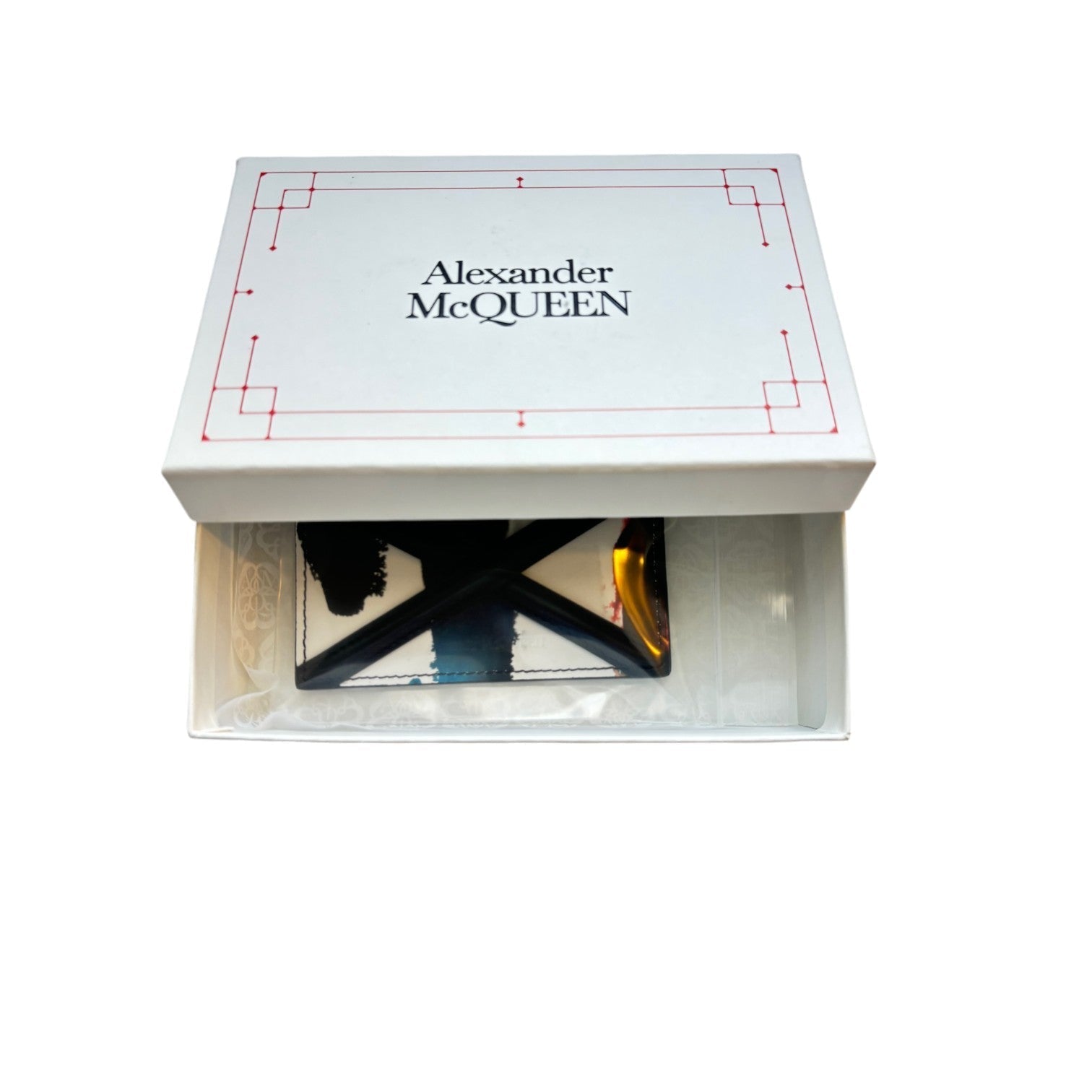 Alexander McQueen The Harness All Over Print Multicolor Card Holder