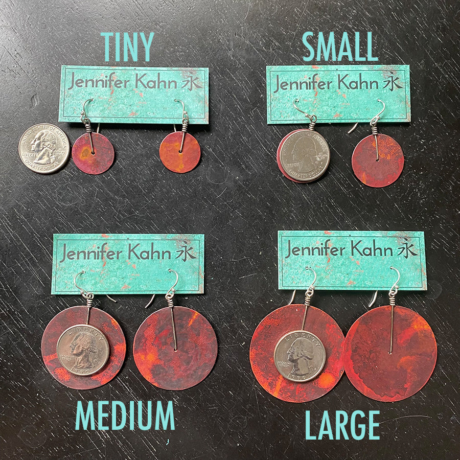 Copper Disc Earrings