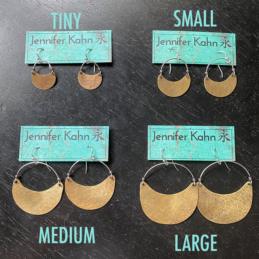 Brass Crescent Earrings