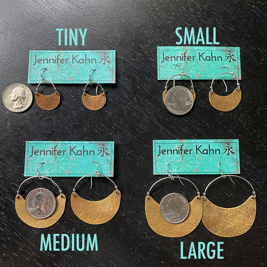 Brass Crescent Earrings