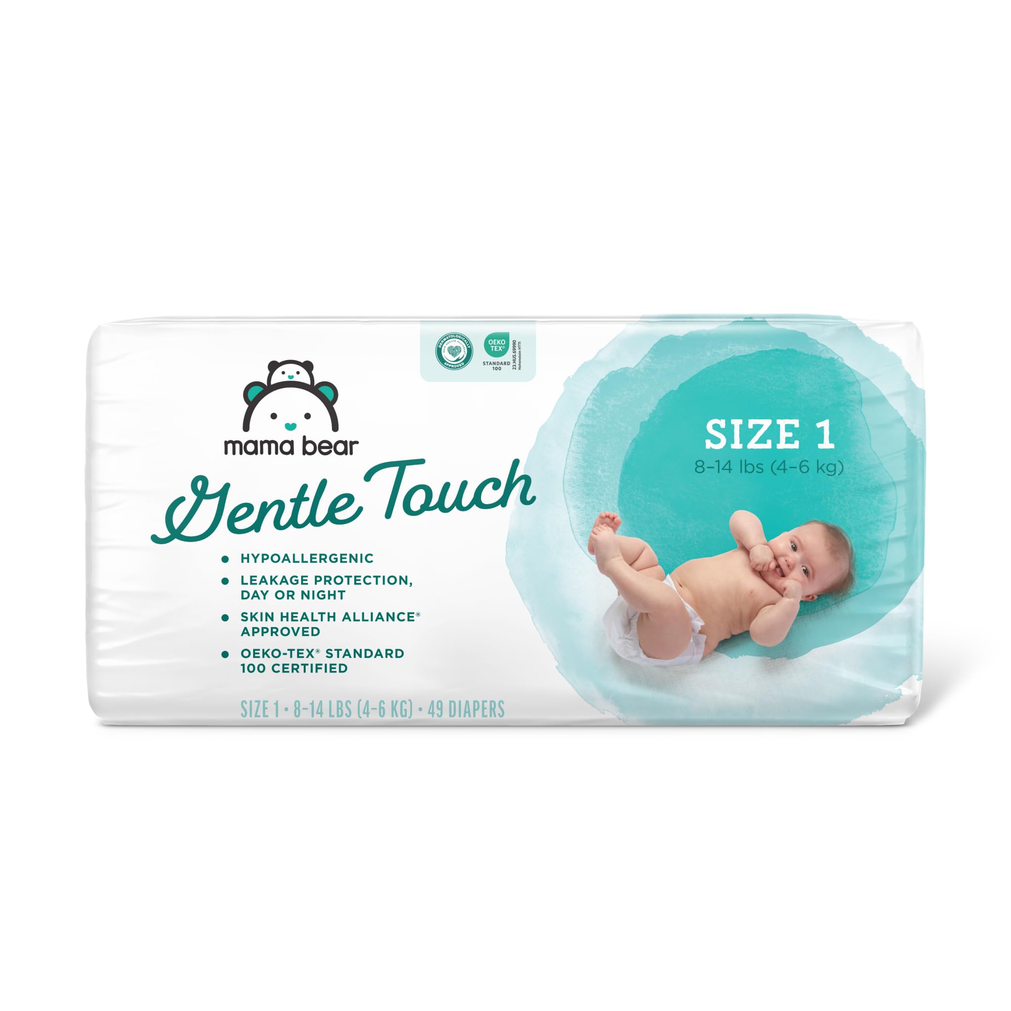 Amazon Brand - Mama Bear Gentle Touch Diapers, Size 5, 132 Count (4 packs of 33)