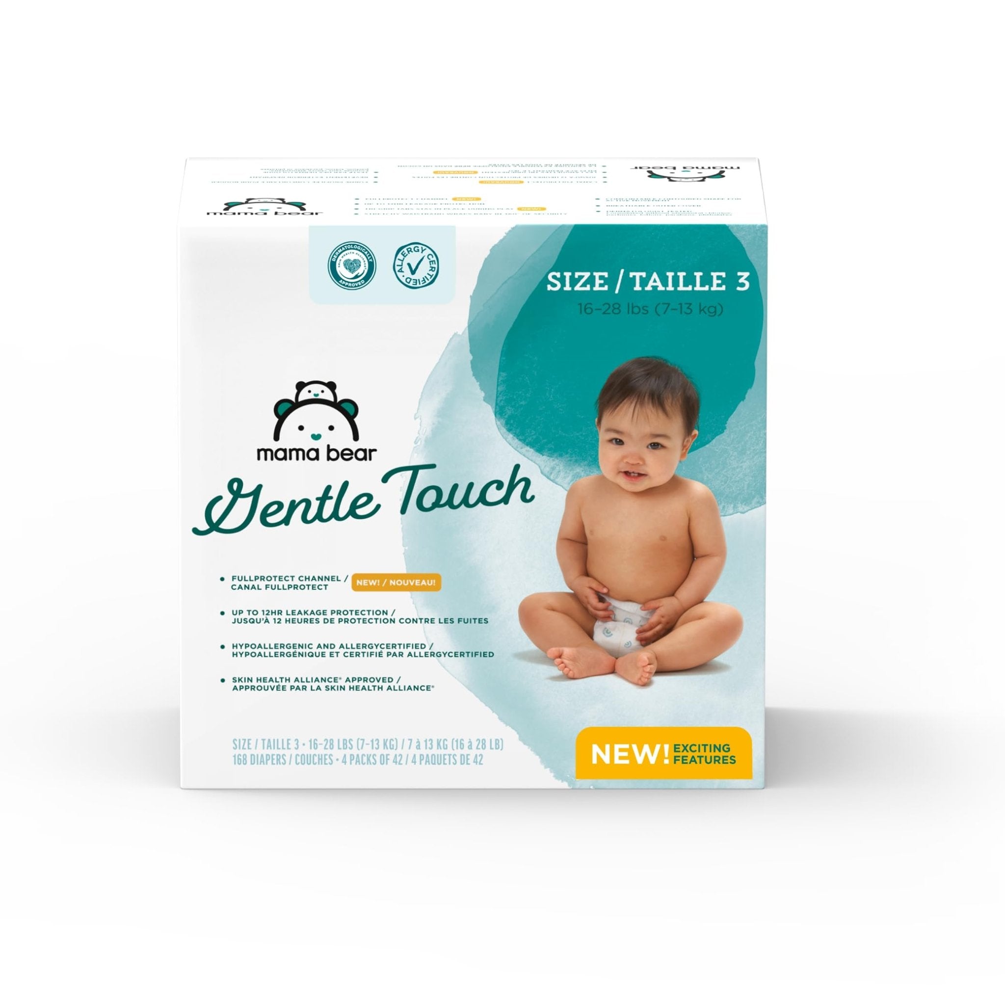Amazon Brand - Mama Bear Gentle Touch Diapers, Size 5, 132 Count (4 packs of 33)