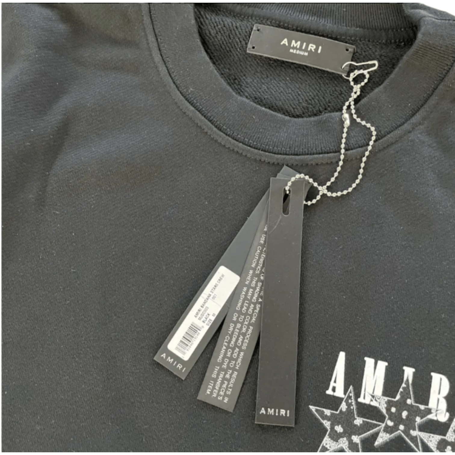 Amiri Black Bandana Stars Sweatshirt