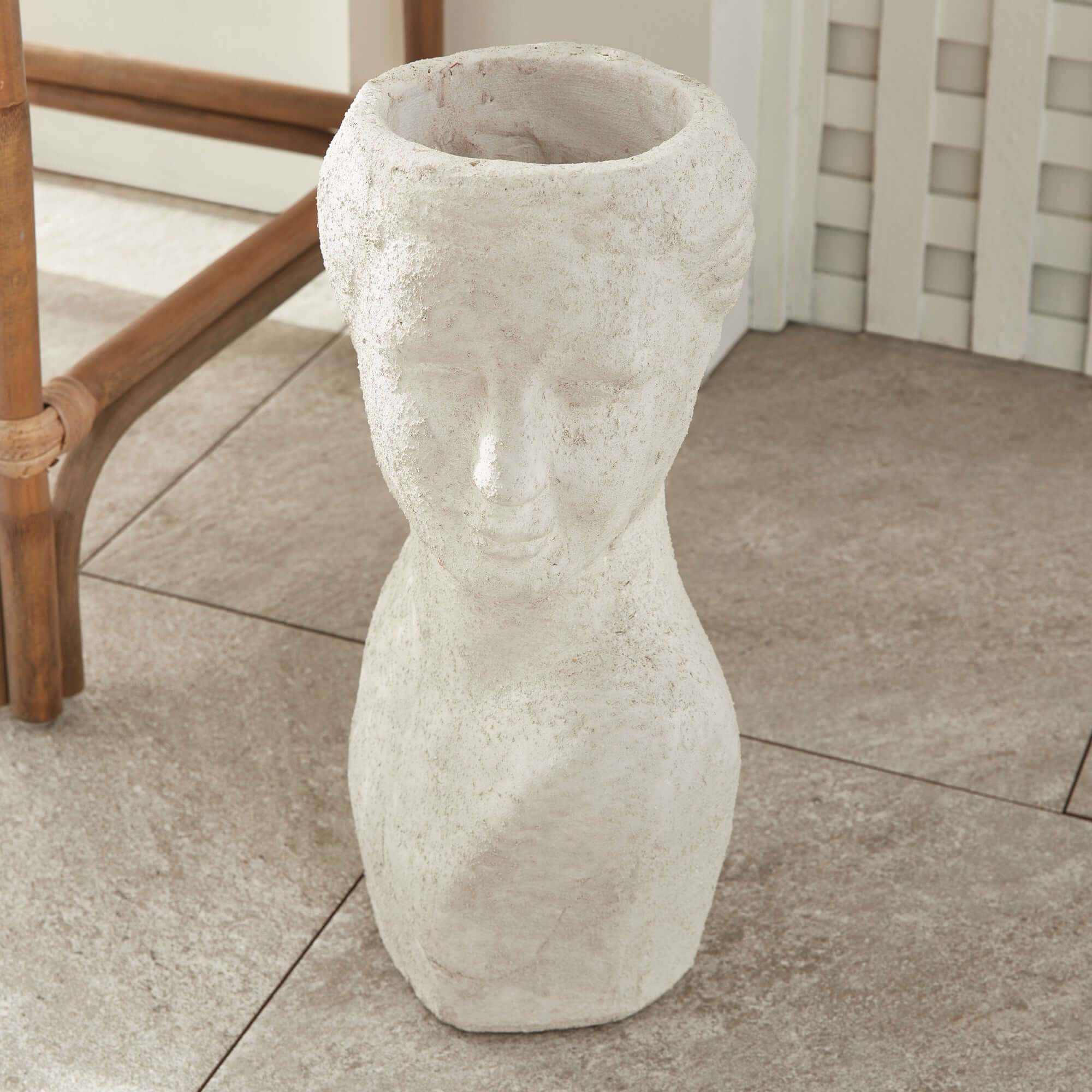 Ancient Female Bust Planter Outdoor Decor