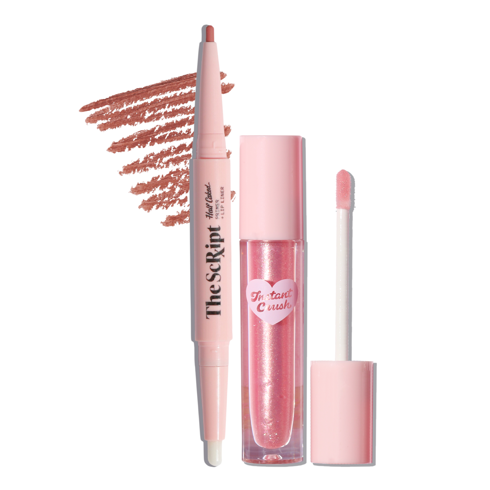 Lip Liner + Lip Gloss Duo (AM to PM / Pretty Princess) by Half Caked