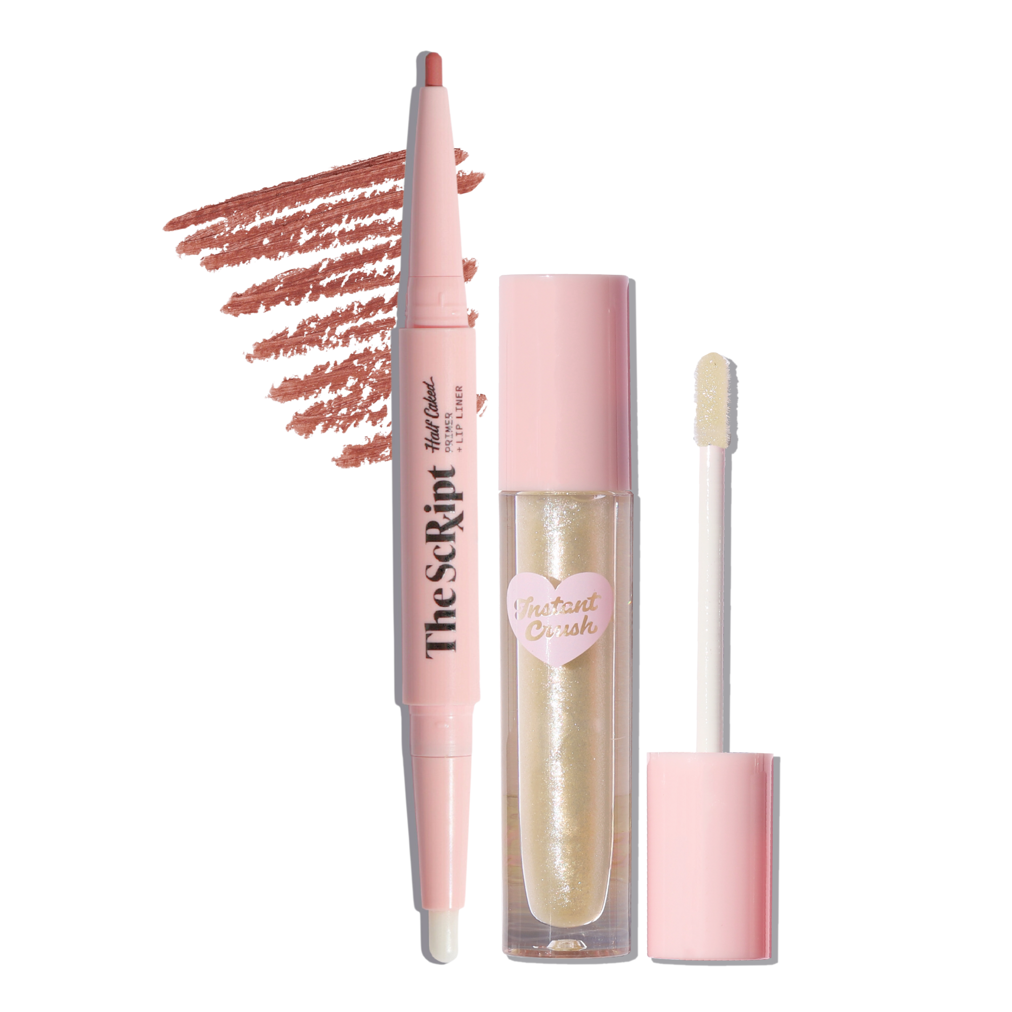 Lip Liner + Lip Gloss Duo (AM to PM / Sparkle Motion) by Half Caked