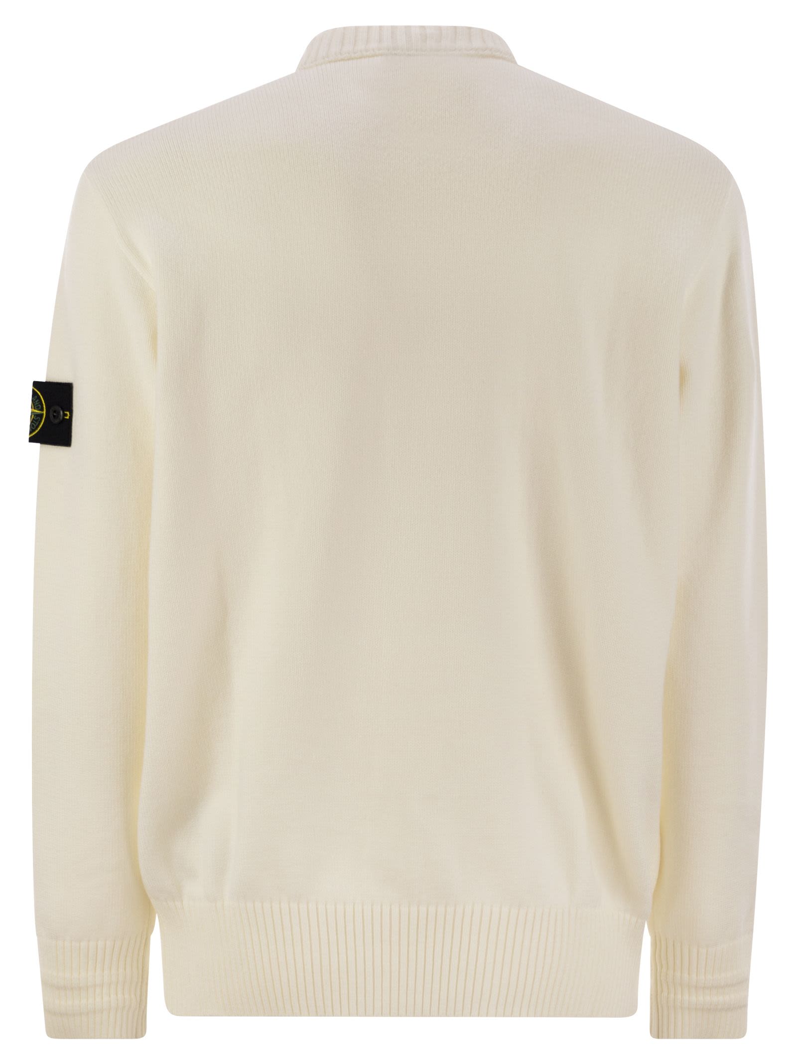 Stone Island Men Cotton-Blend Crew-Neck Jumper