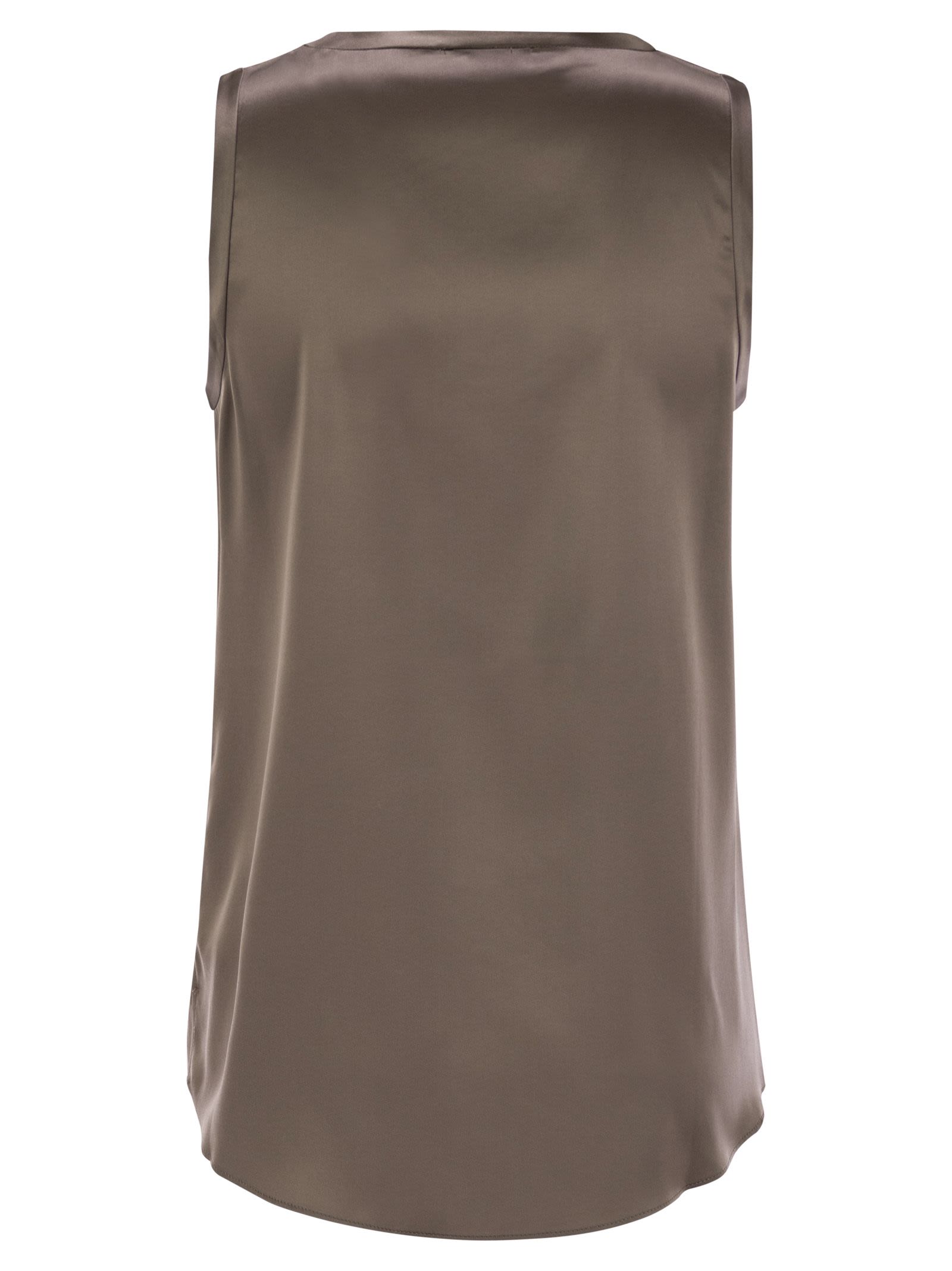 Brunello Cucinelli Women Stretch Silk Satin Top